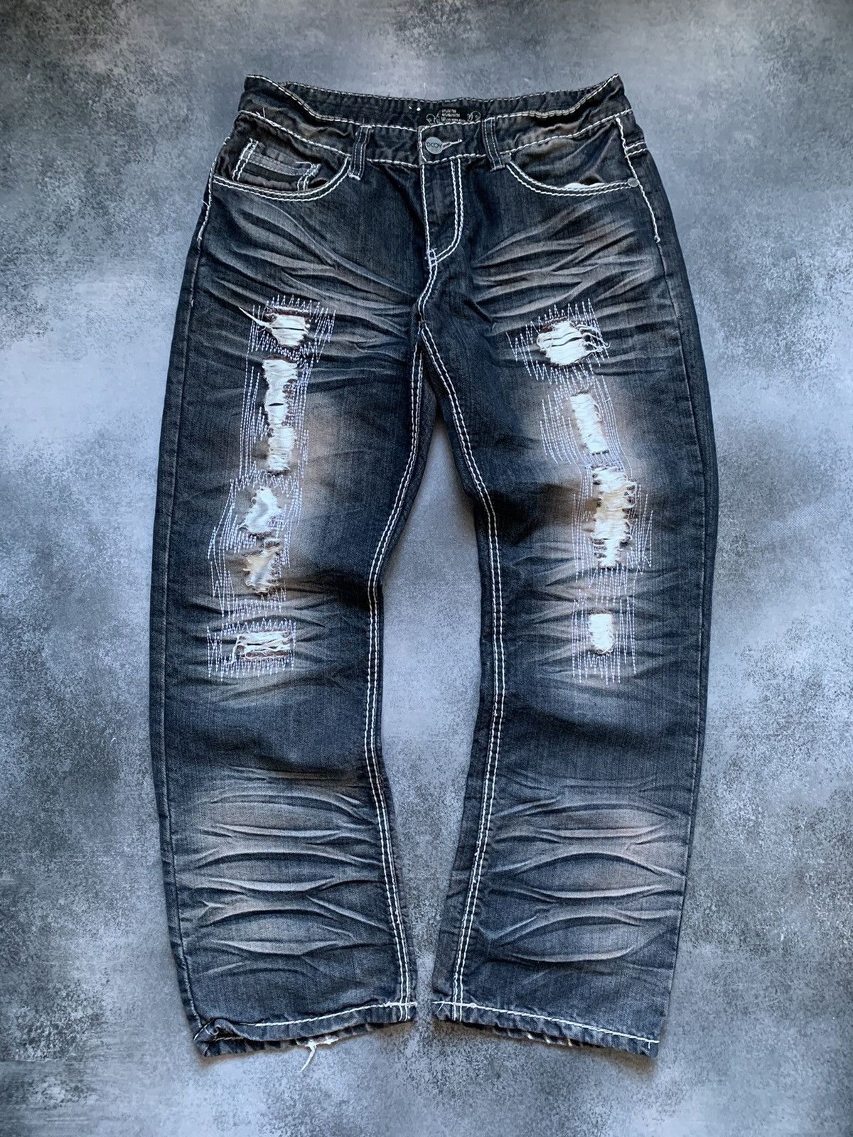 Hysteric Glamour × If Six Was Nine × Japanese Brand 💥 HYSTERIC GLAMOUR BALENCIAGA STYLE BAGGY JAPANESE JEANS Size US 34 / EU 50 - 2 Thumbnail