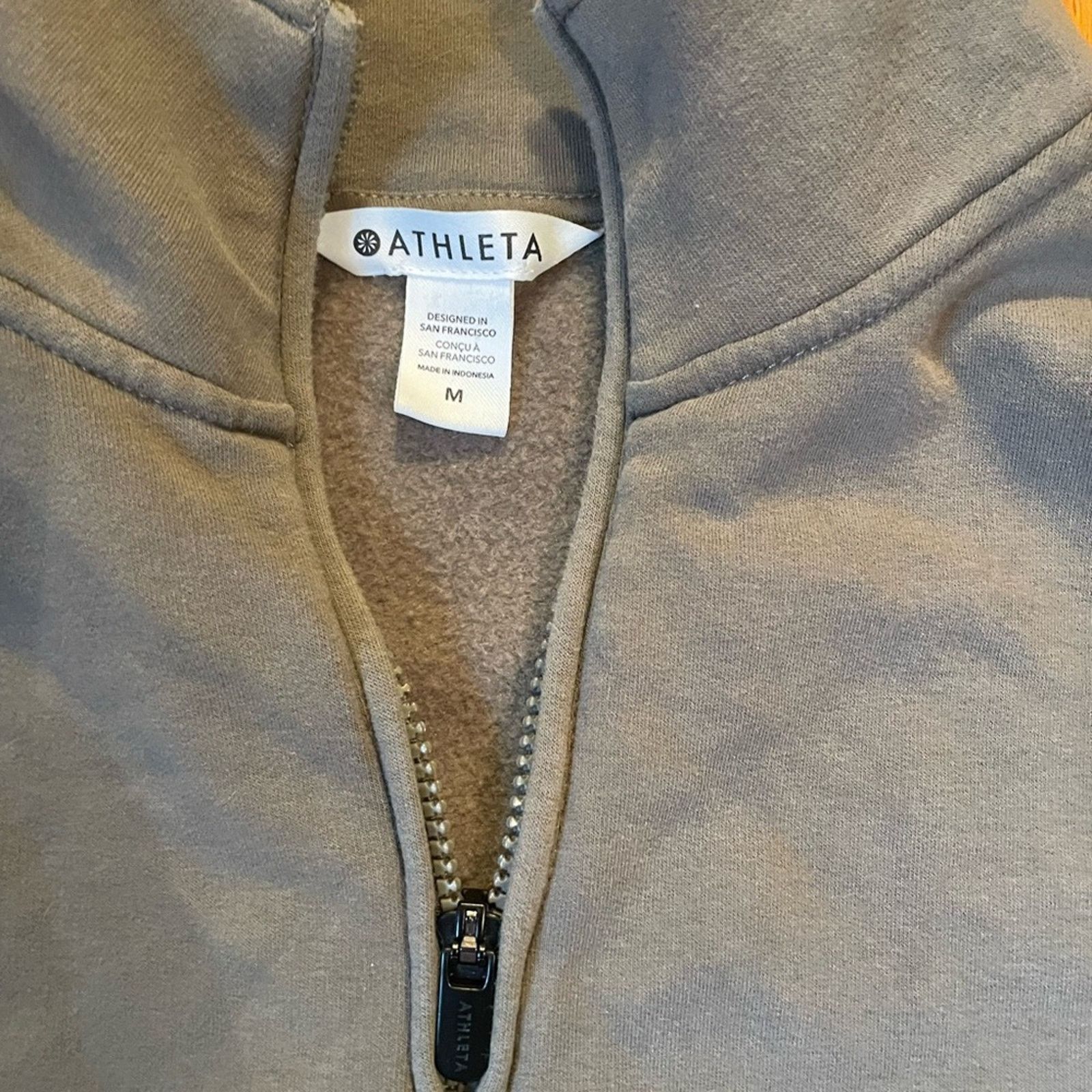 Athleta Athleta Women’s Olive Half-Zip Sweater Size M / US 6-8 / IT 42-44 - 3 Thumbnail