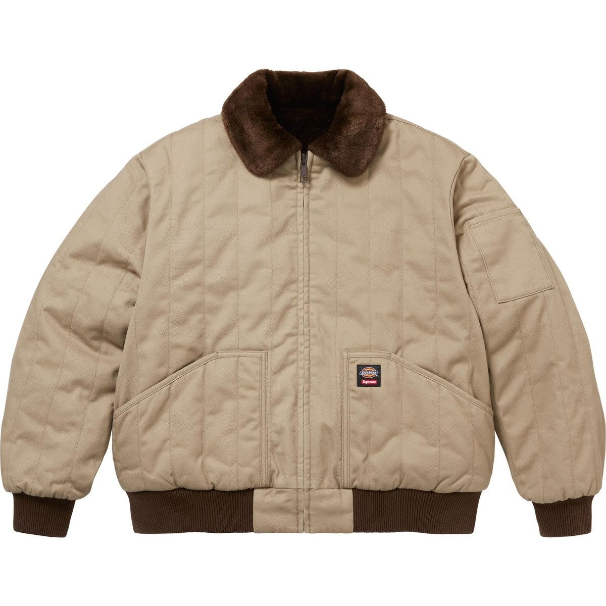 Dickies × Supreme Supreme Dickies Reversible Quilted Faux Fur Work Jacket Size US XL / EU 56 / 4 - 1 Thumbnail