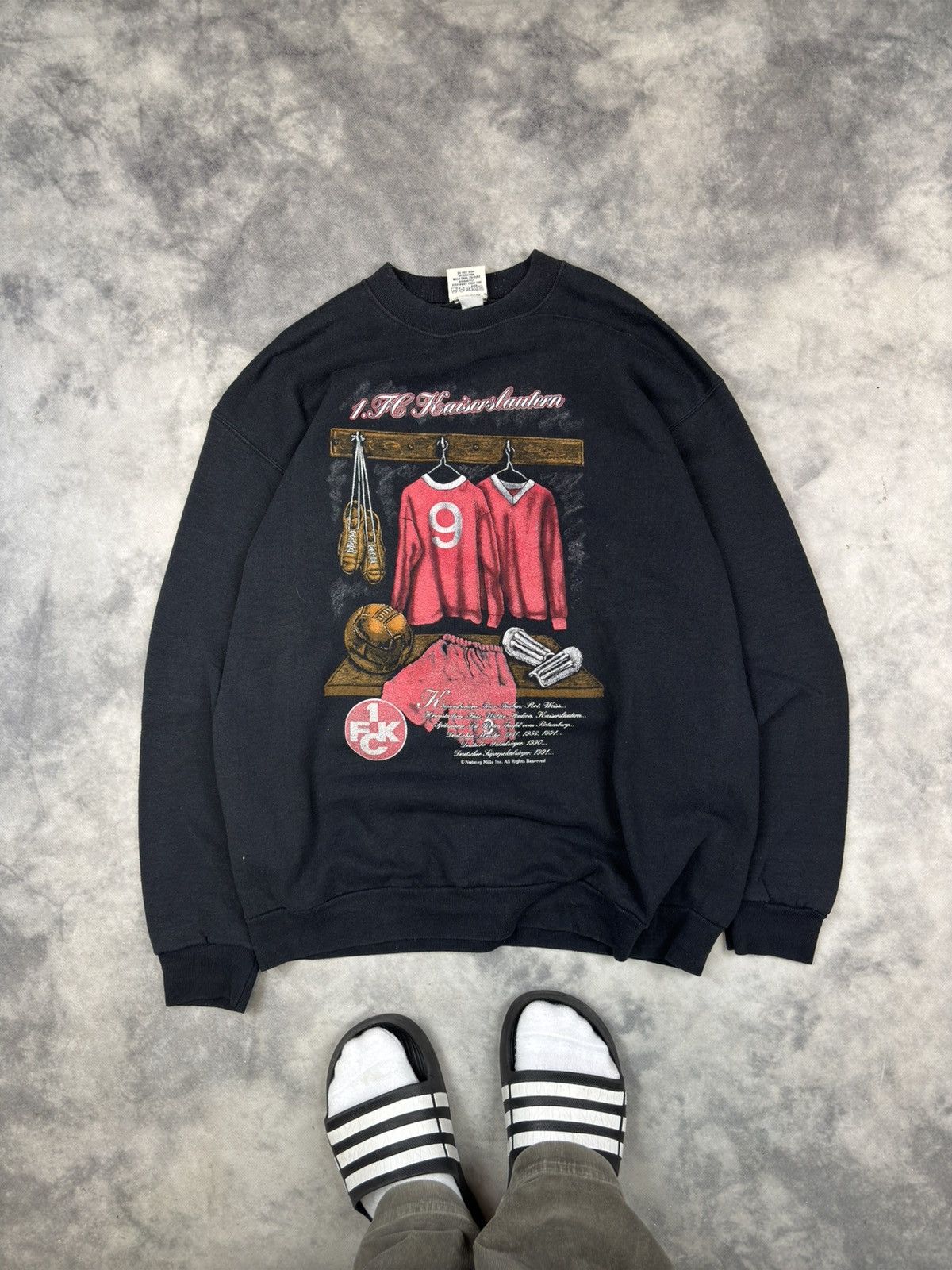 Other 90's Nutmeg FC Kaiserslautern Crewneck Sweatshirt Big Logo Size US XL / EU 56 / 4 - 1 Thumbnail
