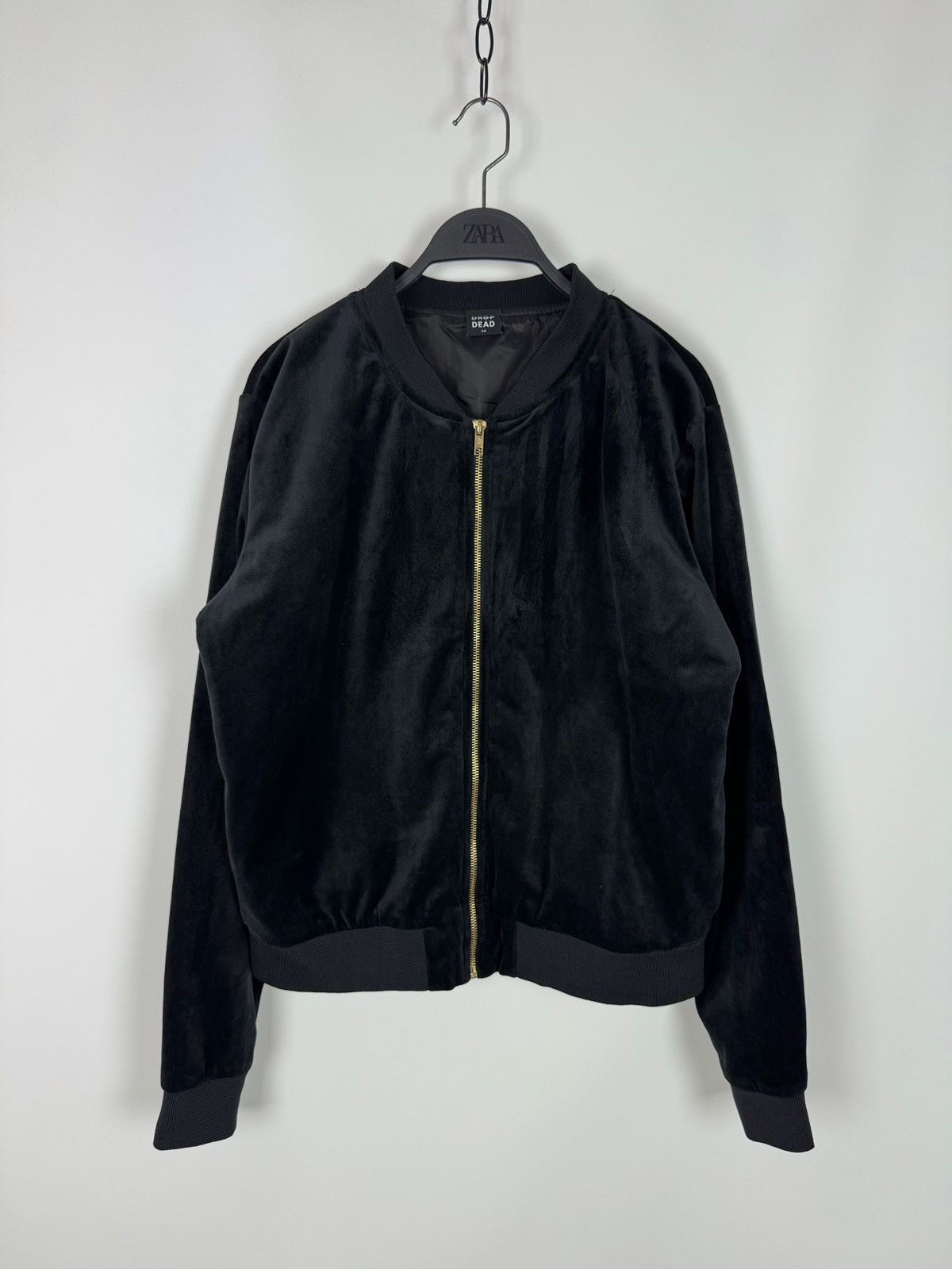 Drop Dead Drop Dead “I Love Dropdead” Velour Bomber Women’s Jacket Size L / US 10 / IT 46 - 3 Thumbnail