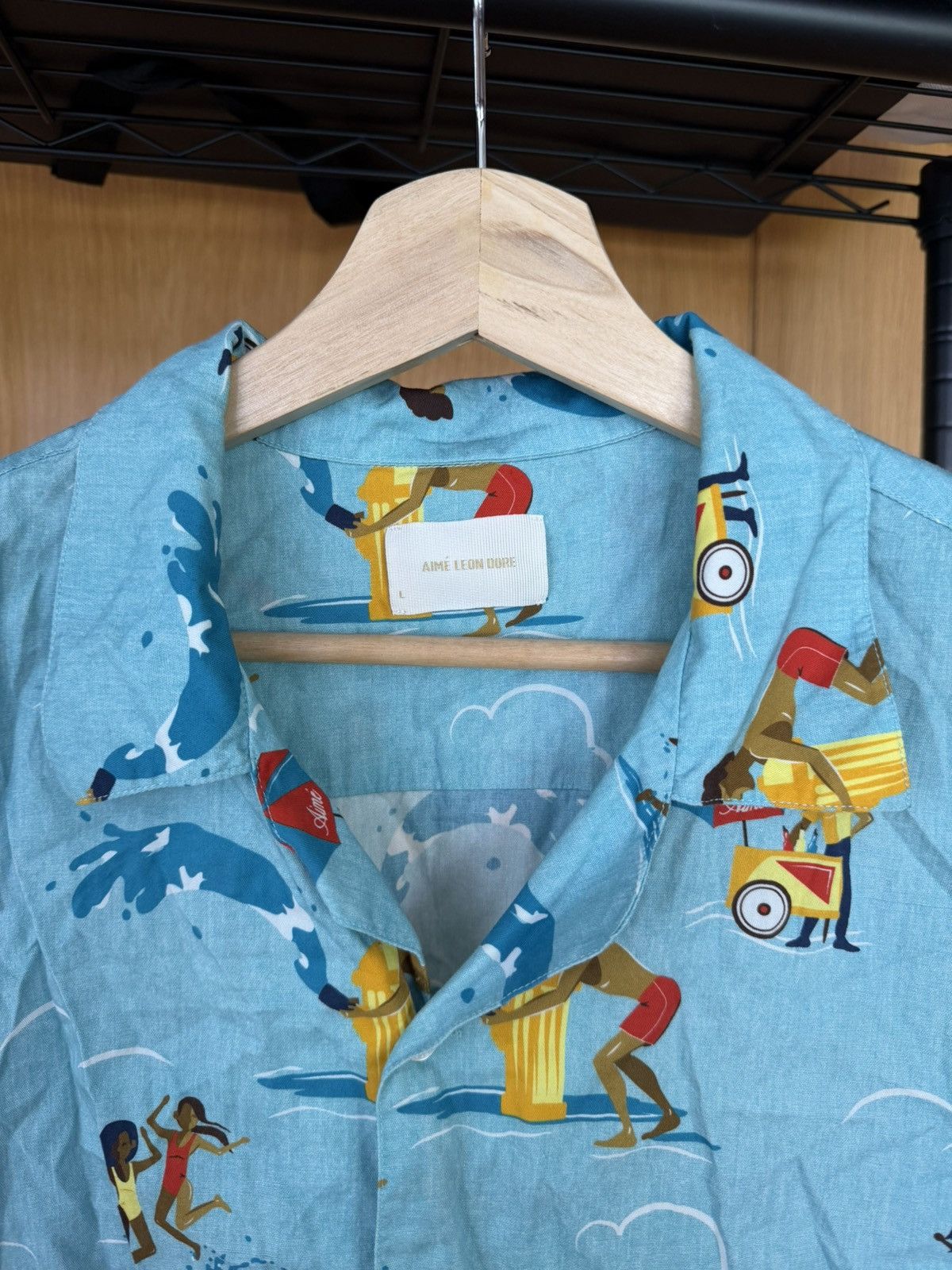 Aime Leon Dore Aime Leon Dore Block Party Camp Collar Button Up - size L Size US L / EU 52-54 / 3 - 4 Thumbnail