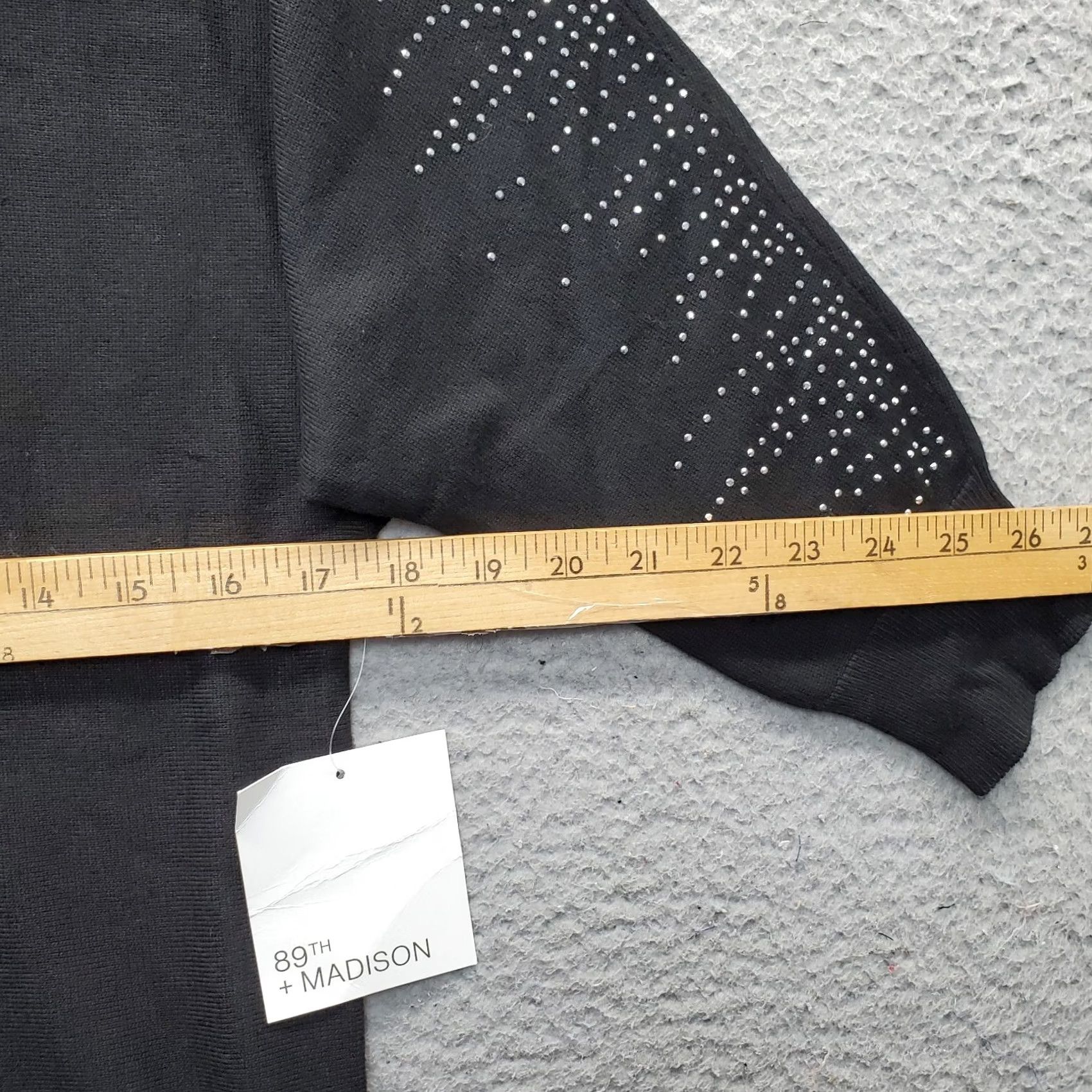 Vintage 89th & Madison Sweater Womens S Black Beaded Raglan Sleeve Round Neck Pullover - Womens Size S Black Beaded Raglan Pullover Knit Shirt (NWT) Size S / US 4 / IT 40 - 4 Thumbnail