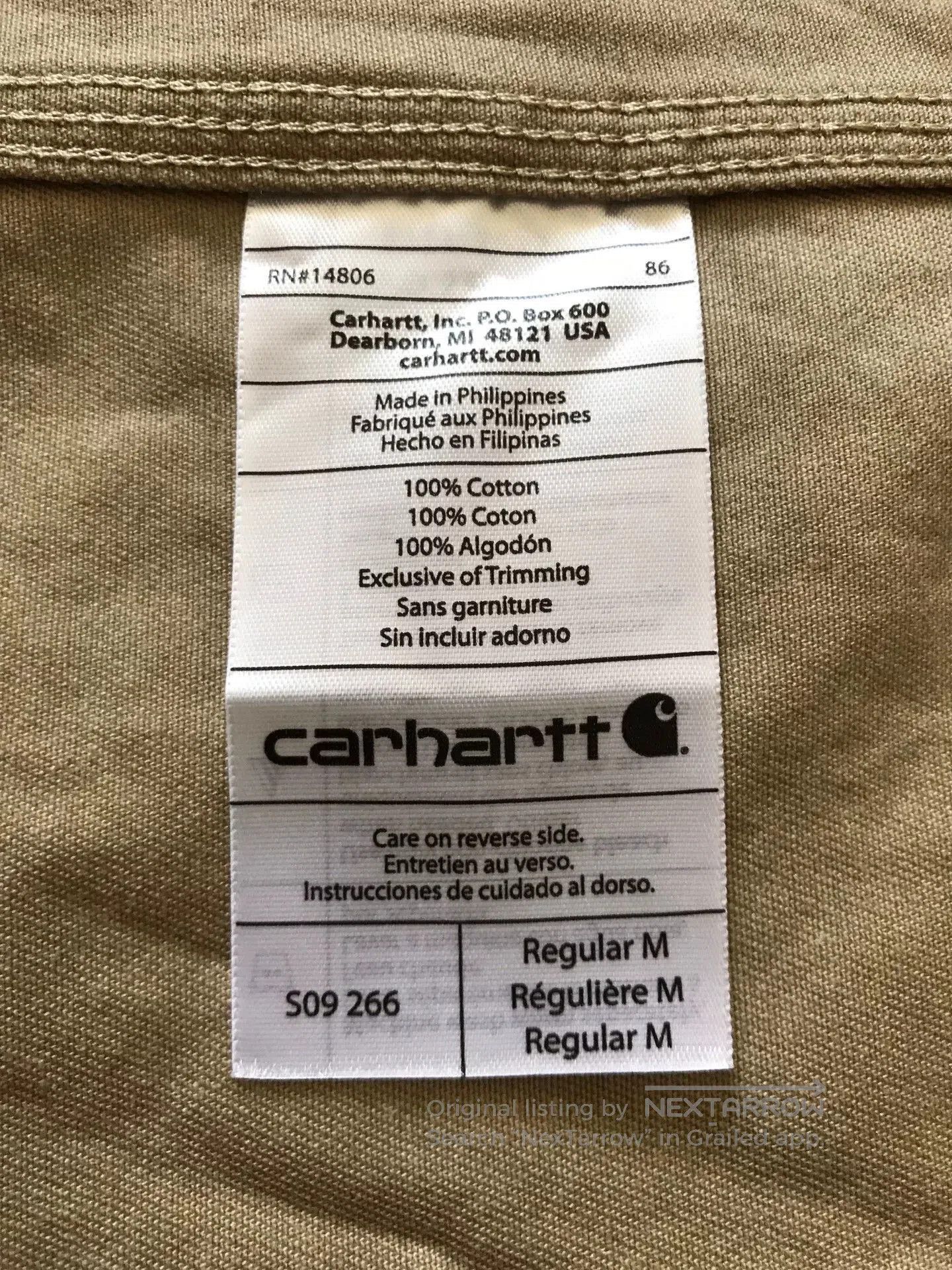 Carhartt Carhartt S09 266 Heavy Work Shirt. Size US M / EU 48-50 / 2 - 8 Thumbnail