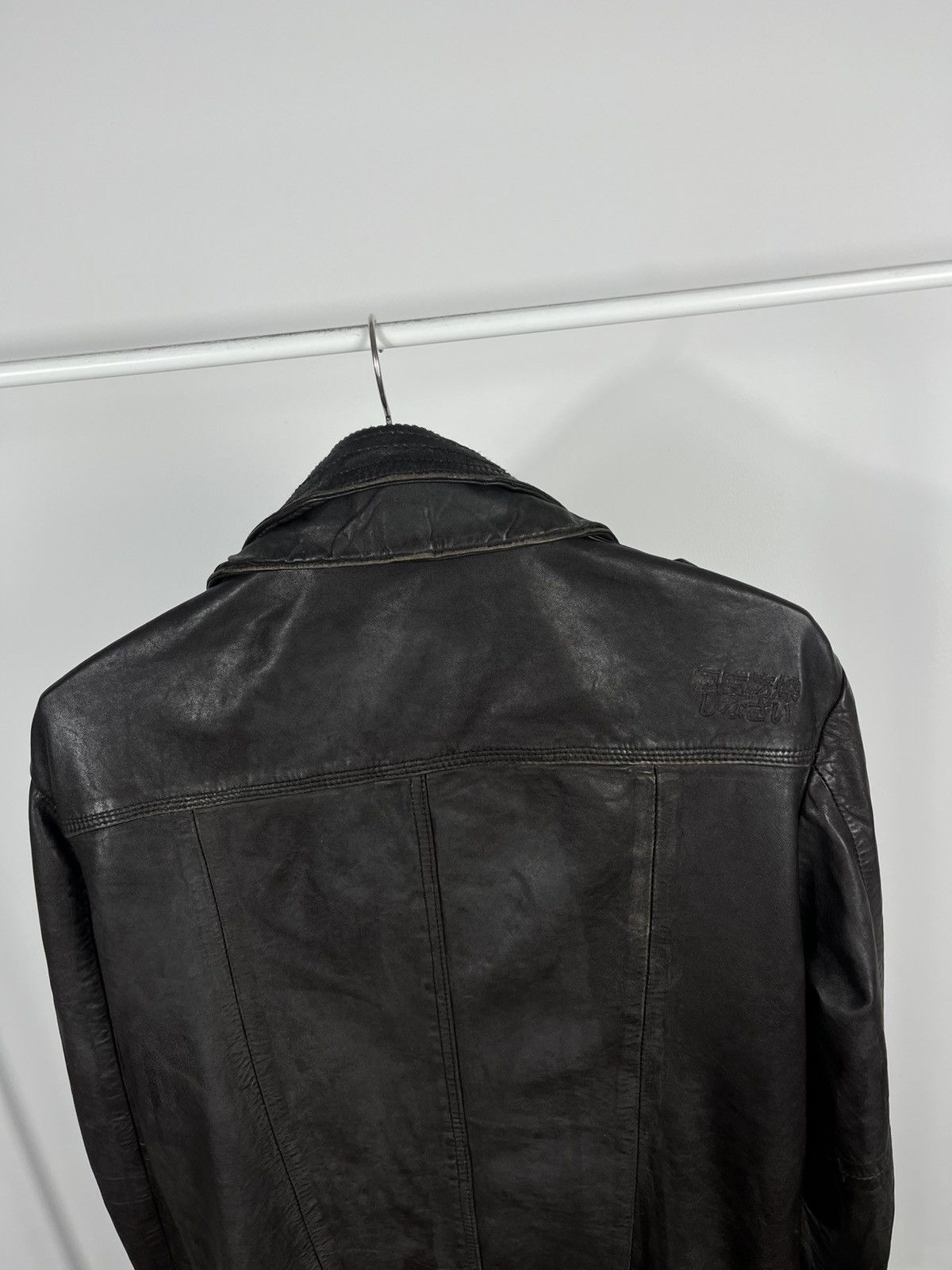 Superdry Superdry Genuine Leather Jacket Black Size M Distressed Size US M / EU 48-50 / 2 - 15 Thumbnail