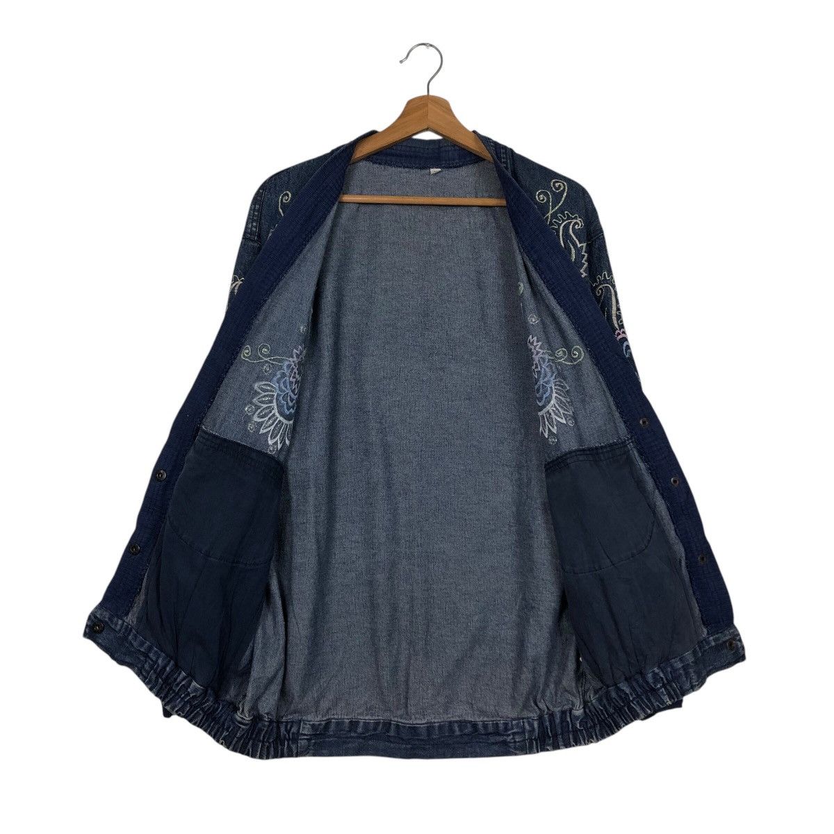 Vintage 📌Vintage Denim Cardigan Bomber Jacket Unknown Brand Japan Size US M / EU 48-50 / 2 - 14 Thumbnail