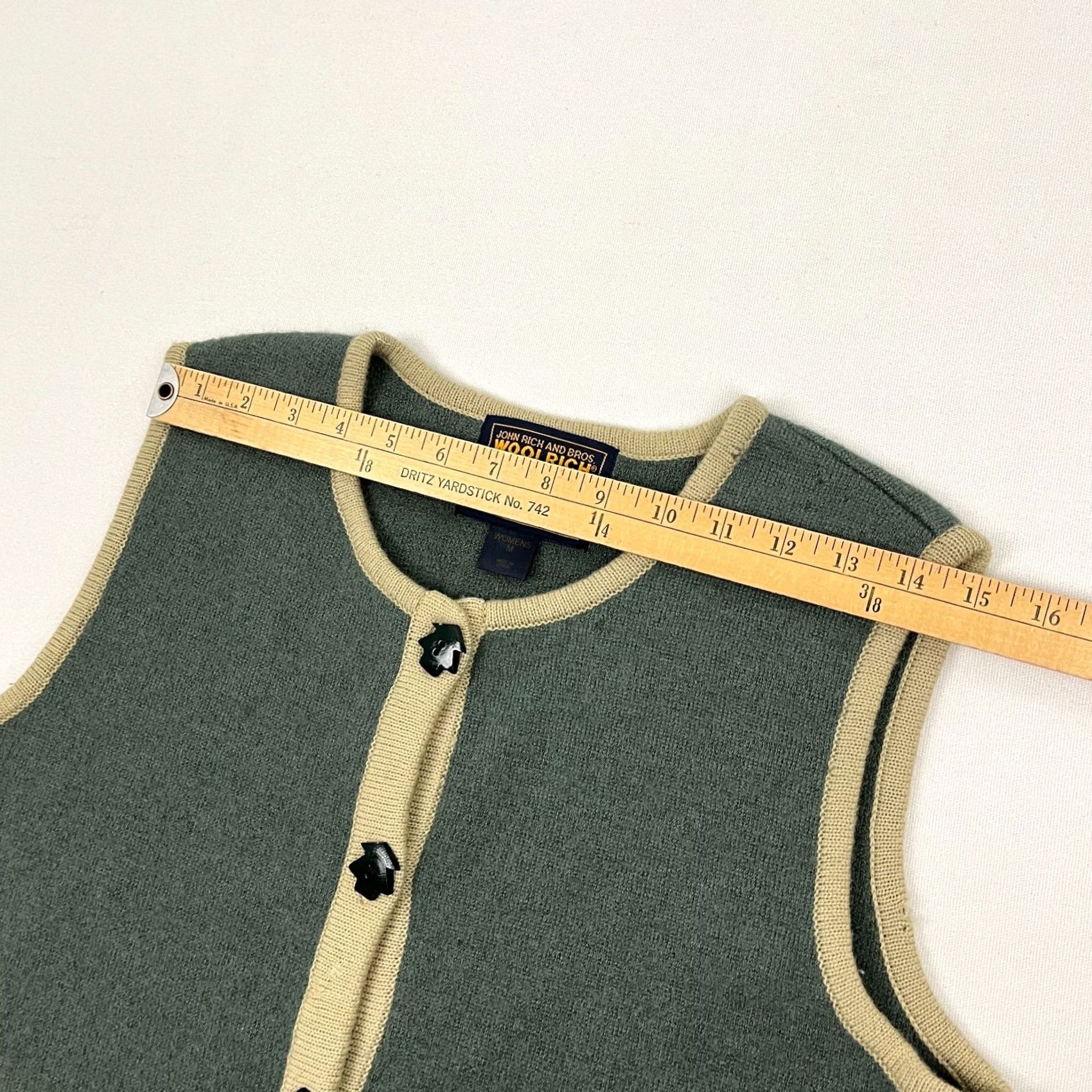 Vintage VINTAGE Woolrich Christmas Sweater Vest Womens M Green Wool Knit Holiday Party 90s Size M / US 6-8 / IT 42-44 - 7 Thumbnail