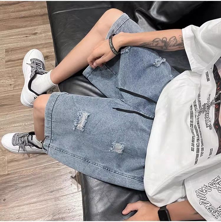 Japanese Brand × Jean Straight and loose ripped jeans Size US 32 / EU 48 - 4 Thumbnail