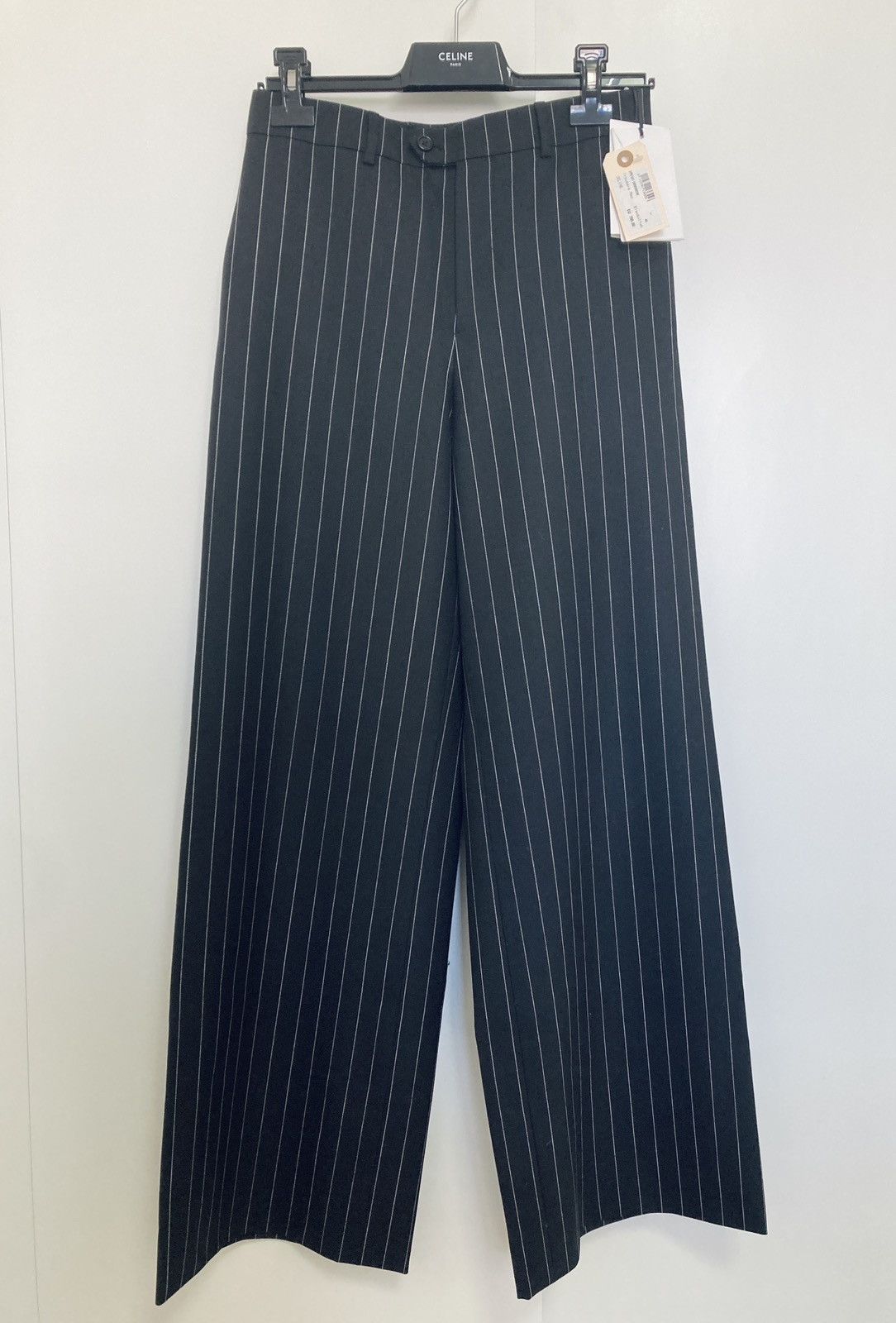 Celine CELINE 22SS BY HEDI SILIMANE Pinstripe Wide Leg Pants Size US 30 / EU 46 - 4 Thumbnail