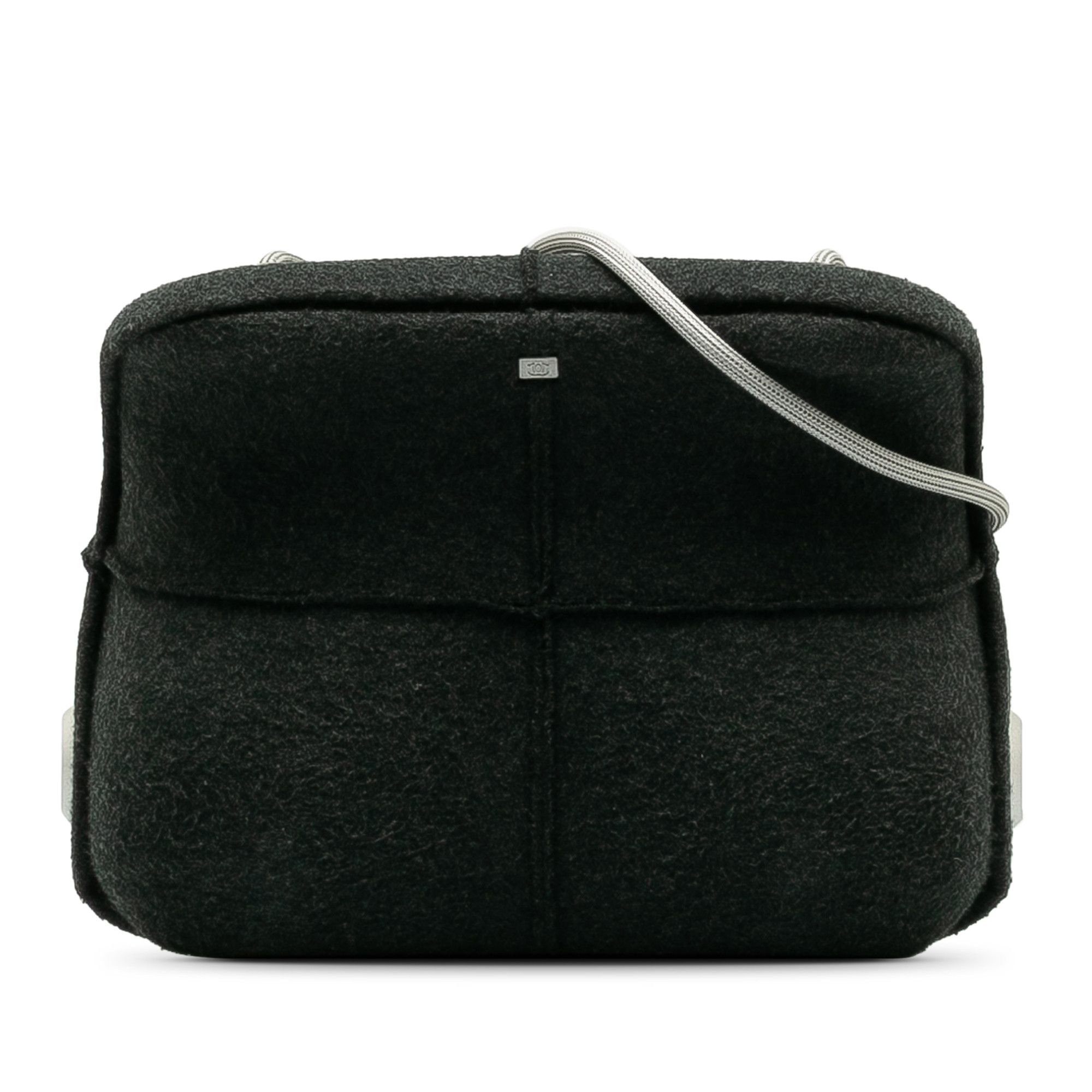 image of Chanel Millennium Felt Crossbody Bag in Grey, Women's