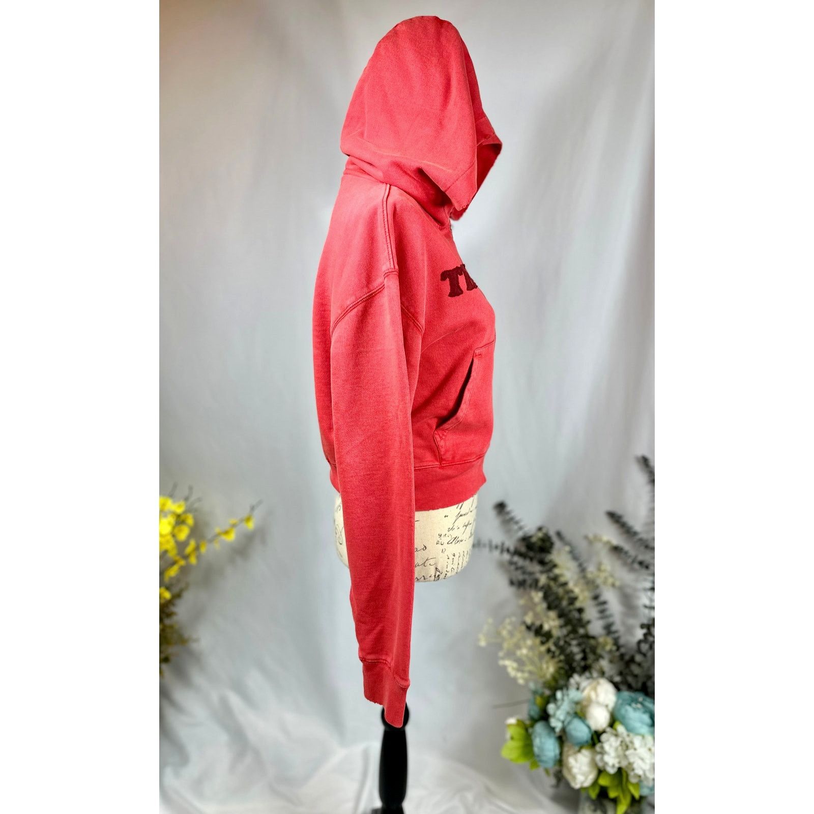 The Kooples The Kooples Text-Appliqué Zip-Through Cotton-Jersey Hoodie 4 Size S / US 4 / IT 40 - 13 Thumbnail