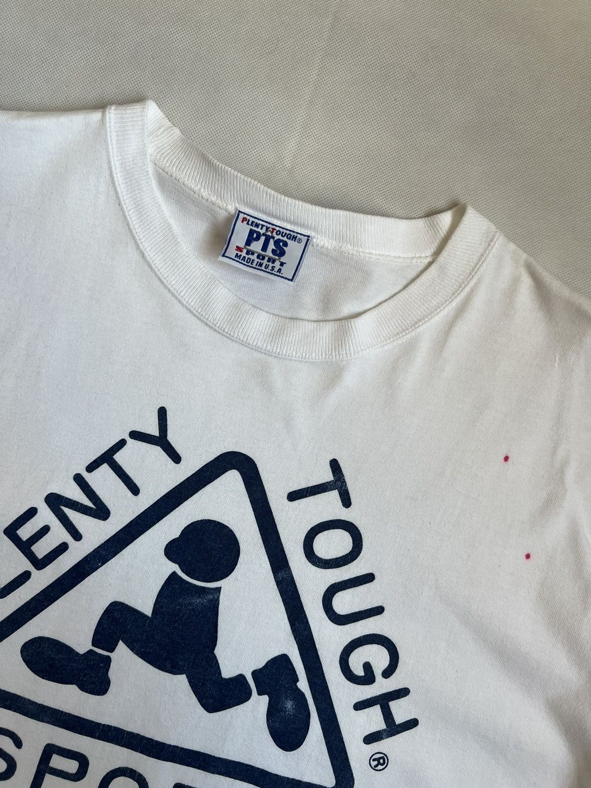 Vintage Vintage Plenty Tough Sports USA White Tees Size US L / EU 52-54 / 3 - 3 Thumbnail