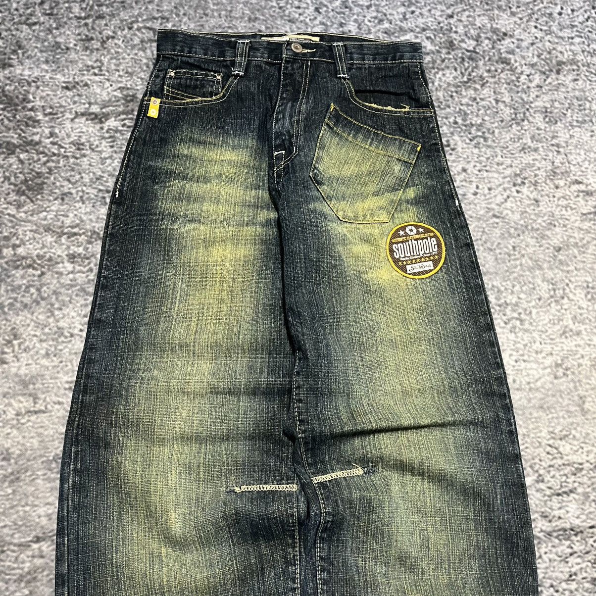 Southpole VINTAGE Y2K SOUTHPOLE GRUNGE SKATER BAGGY WIDE LEG JEANS Size US 28 / EU 44 - 5 Thumbnail