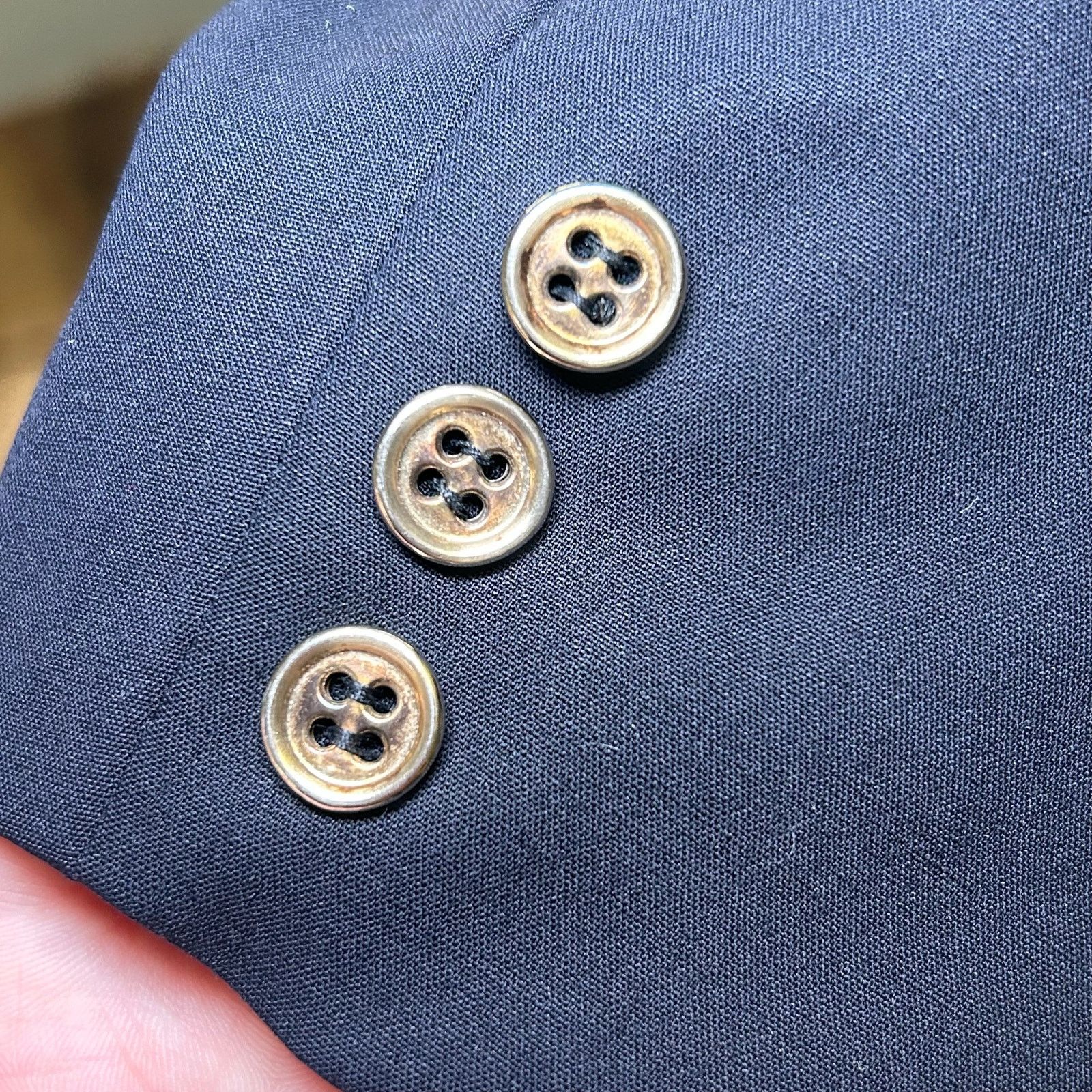 Escada Escada Blazer Black Gold Buttons 2 Button New Wool Classic Size M / US 6-8 / IT 42-44 - 6 Thumbnail