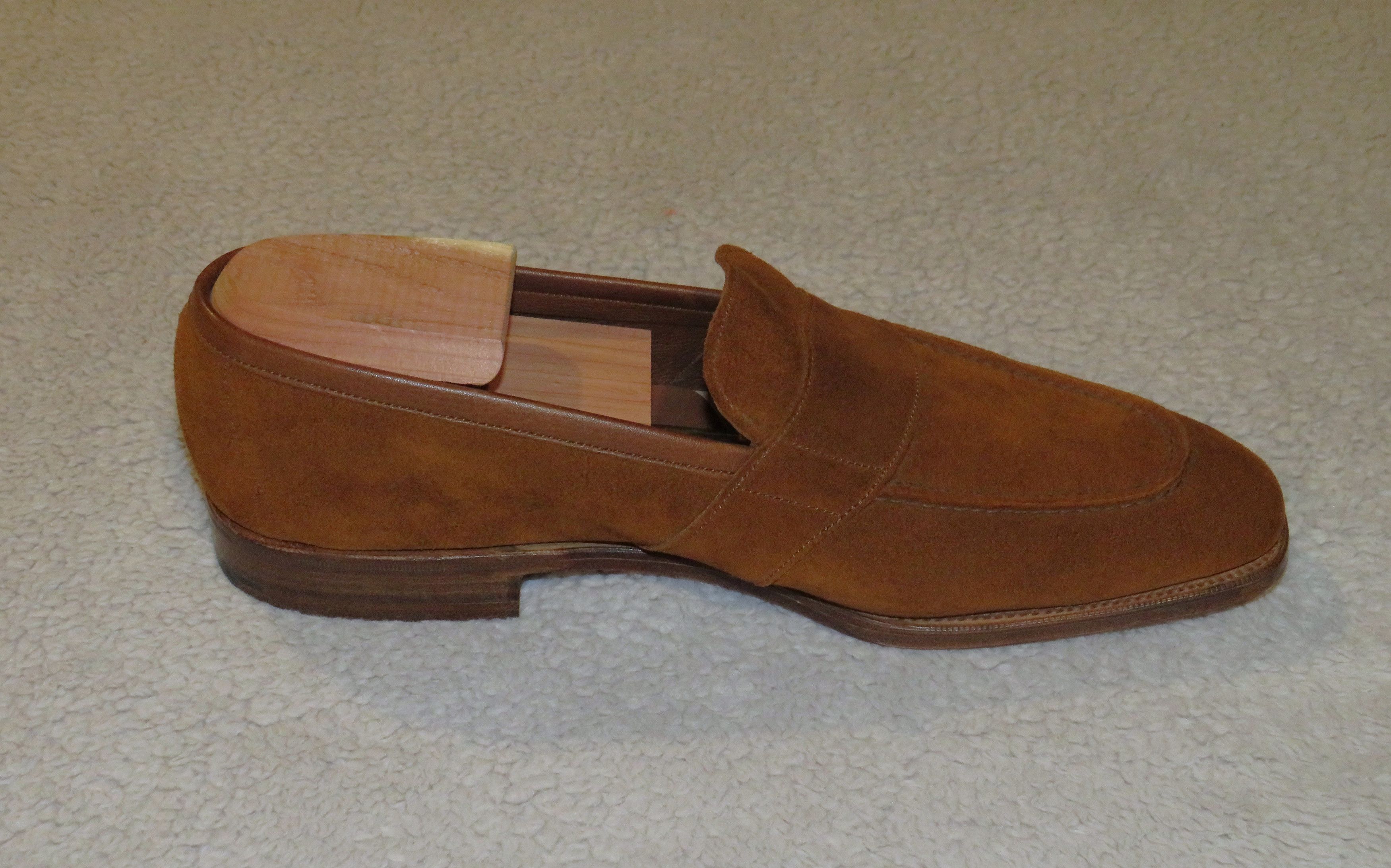 Edward Green Buckingham Tobacco Suede Unlined Loafers 8E Size US 8 / EU 41 - 5 Thumbnail