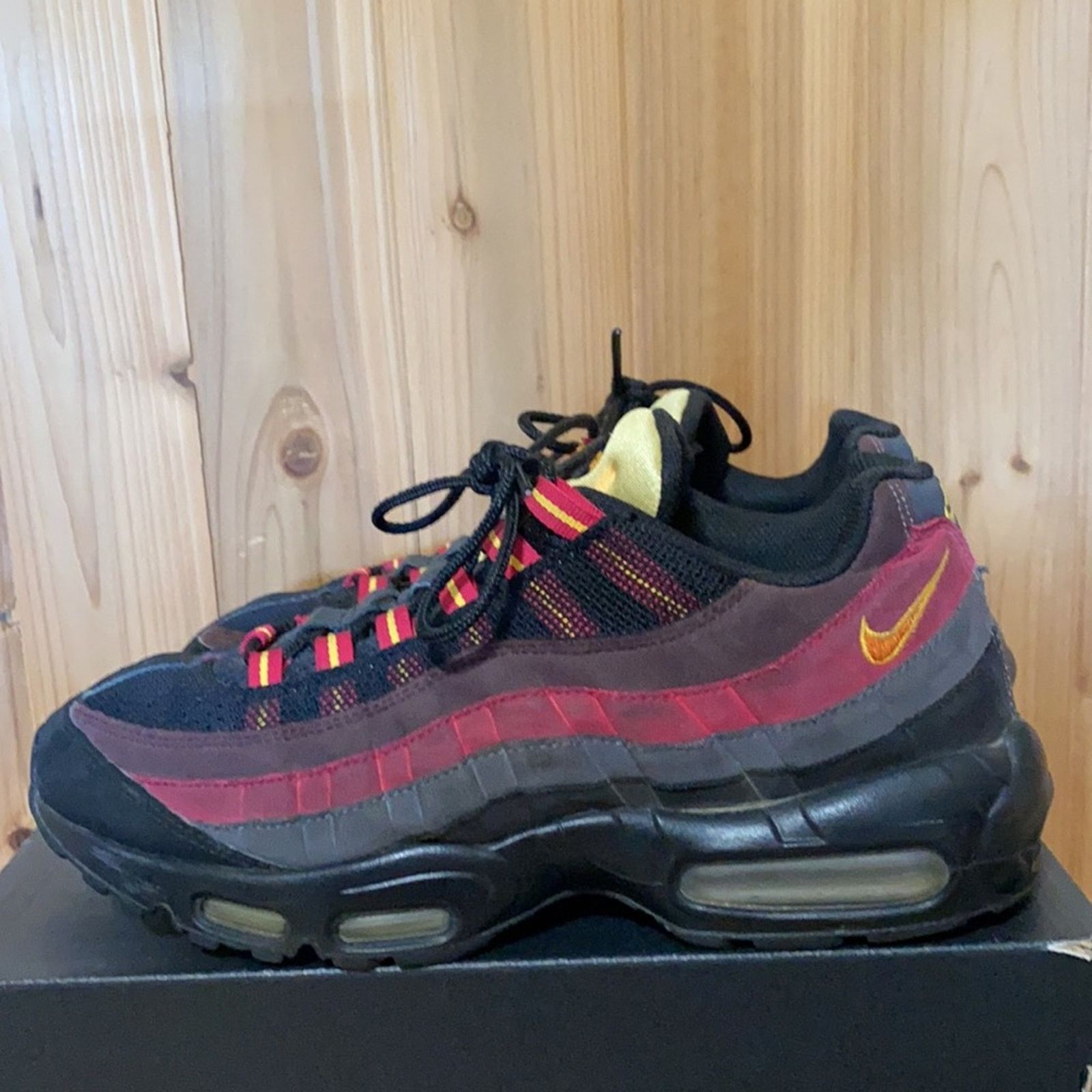 Nike 2014 Nike air max 95 Black Tuscan Rust Laser Orange Size US 9.5 / EU 42-43 - 5 Thumbnail