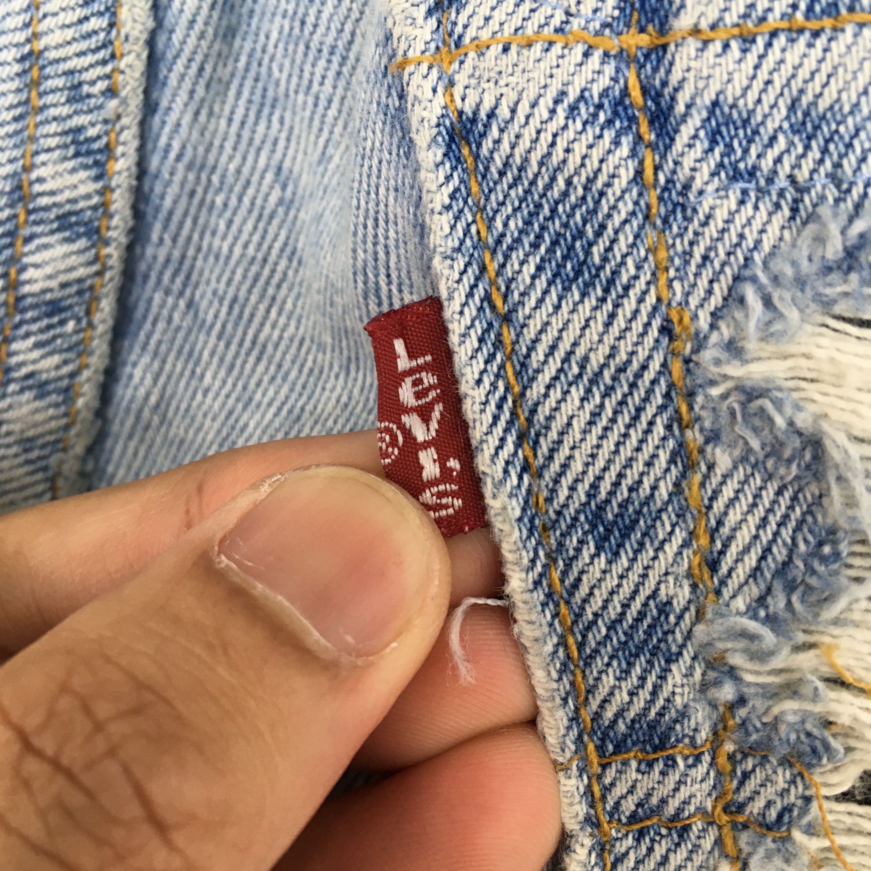 Levi's Size 31x29 Vintage 90s Levi's 501 Distressed Jeans S1576 Size US 31 - 13 Thumbnail