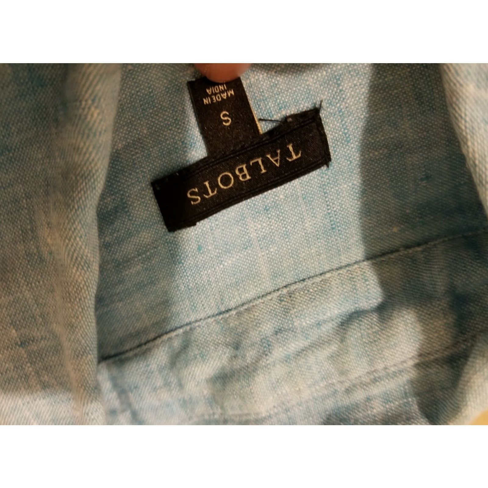 Talbots Womens Talbots Blouse Shirt S Small Linen Blue Button Shirt Womens Size S / US 4 / IT 40 - 3 Thumbnail