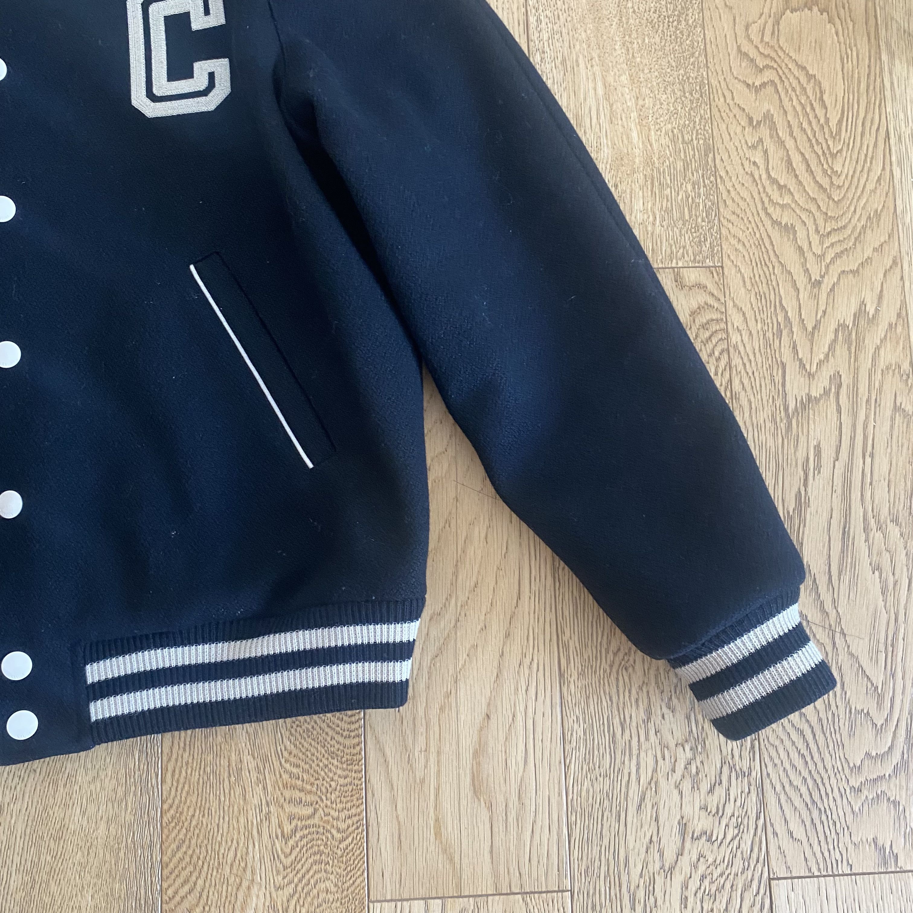 Celine Celine Teddy Jacket Black Textured Wool Varsity Prep 54 Size US L / EU 52-54 / 3 - 2 Thumbnail