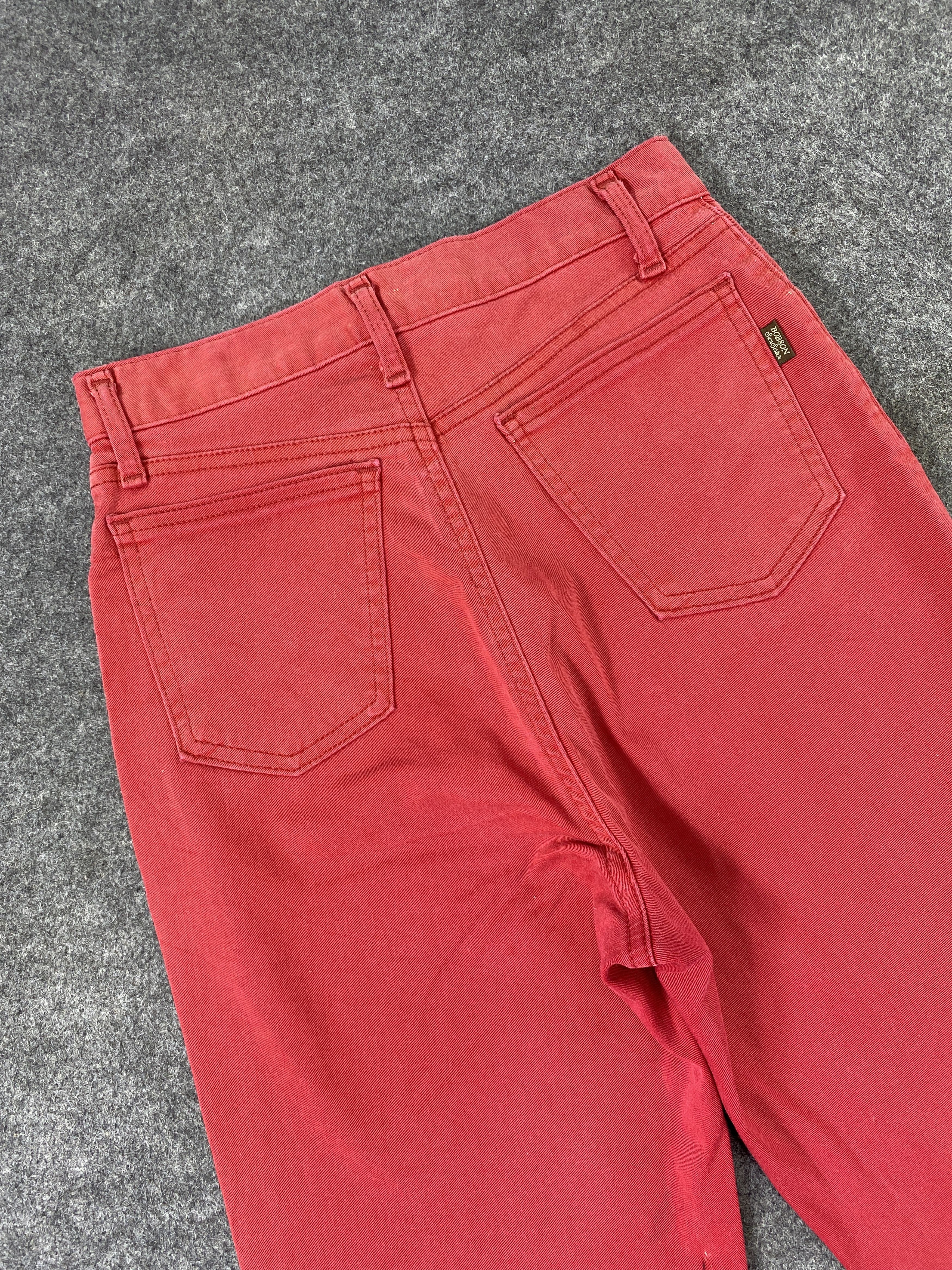 Japanese Brand Bobson Fit Red Jeans - J1043 Size 24" / US 00 / IT 34 - 6 Thumbnail