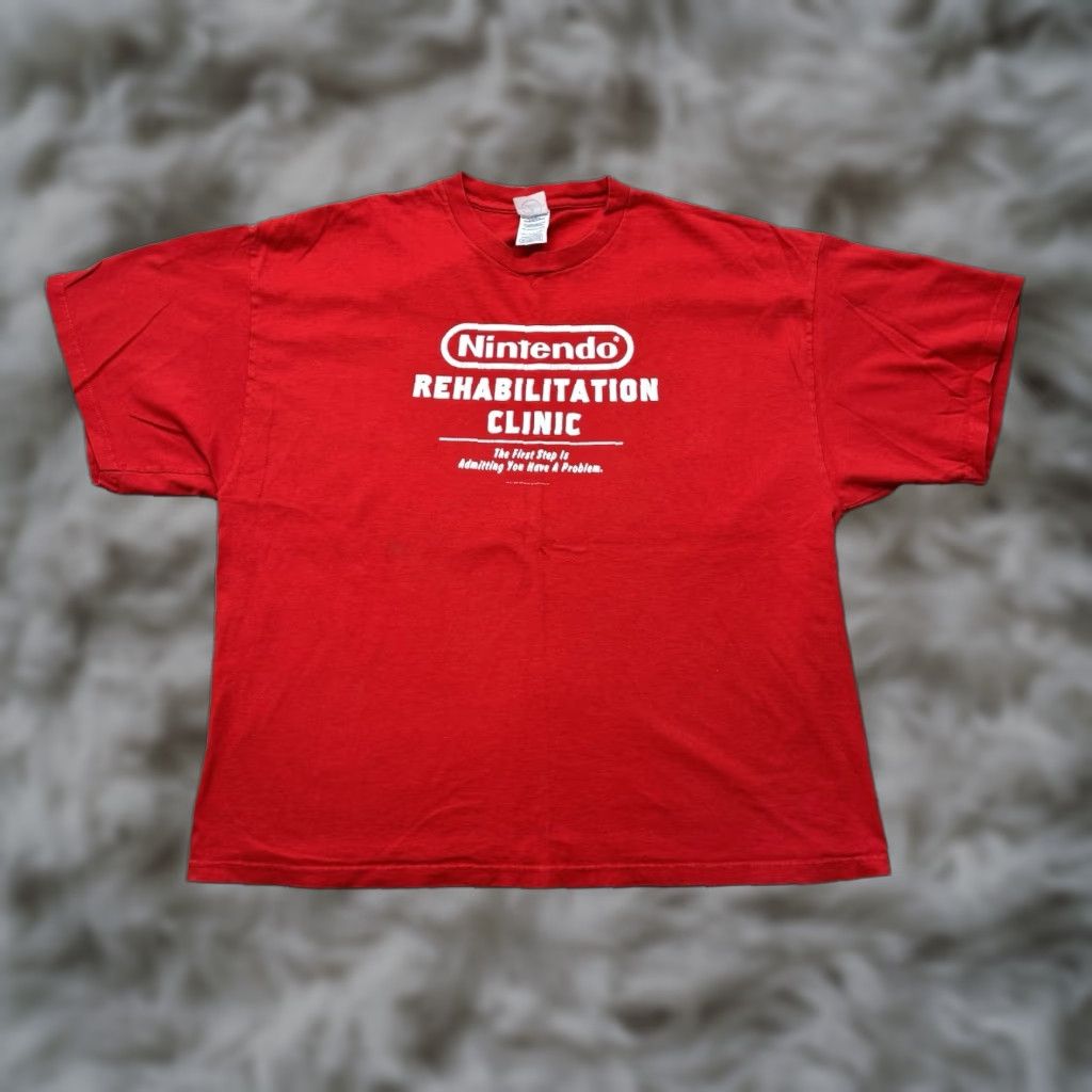 Nintendo Nintendo Rehab Clinic T Shirt Mens XXL Red Graphic Tee Vintage 2XL Retro Geek Size US XXL / EU 58 / 5 - 1 Thumbnail