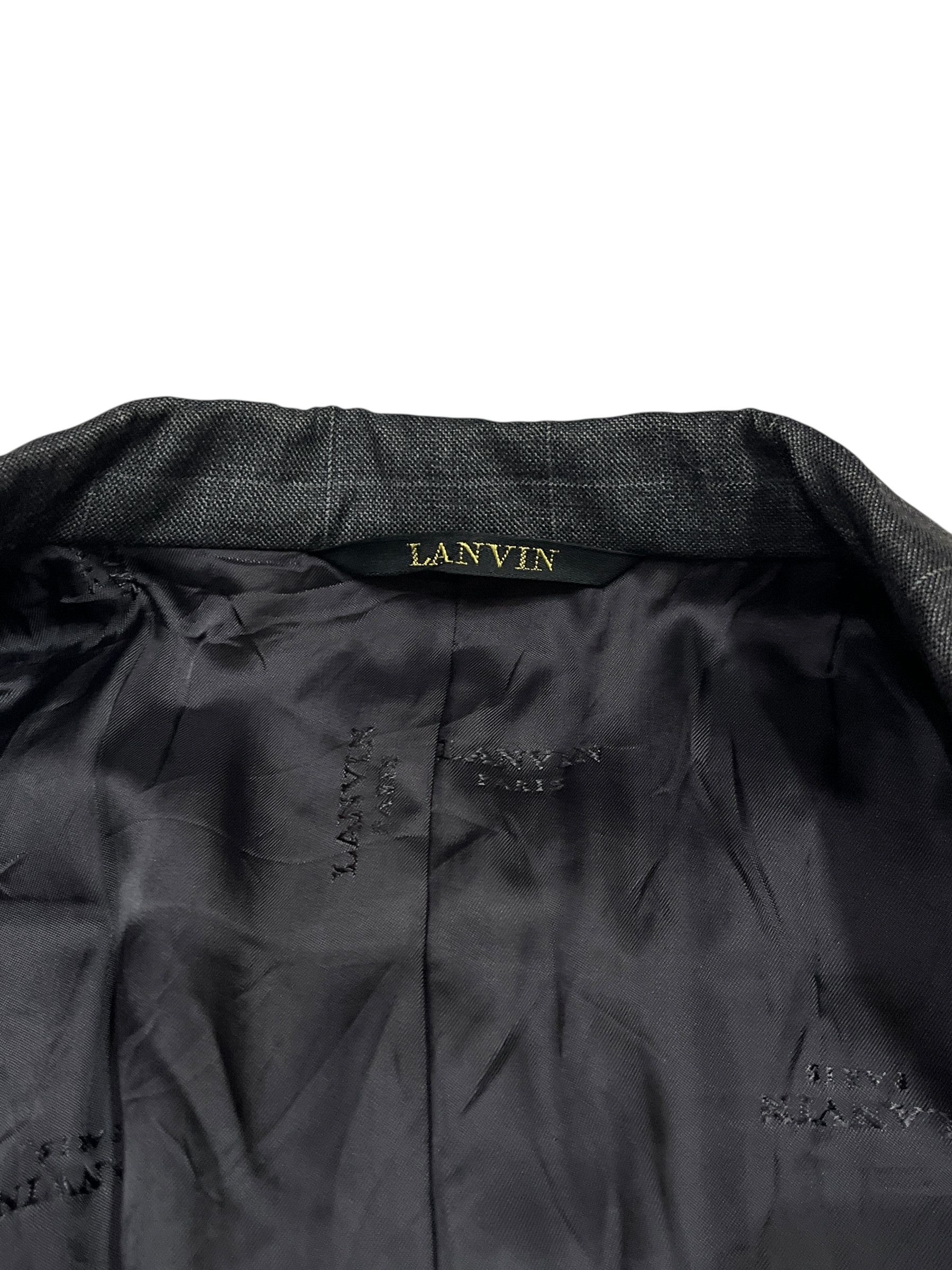 Lanvin Lanvin Paris Made in Italy Plaid Wool Blazer Size 42R - 7 Thumbnail
