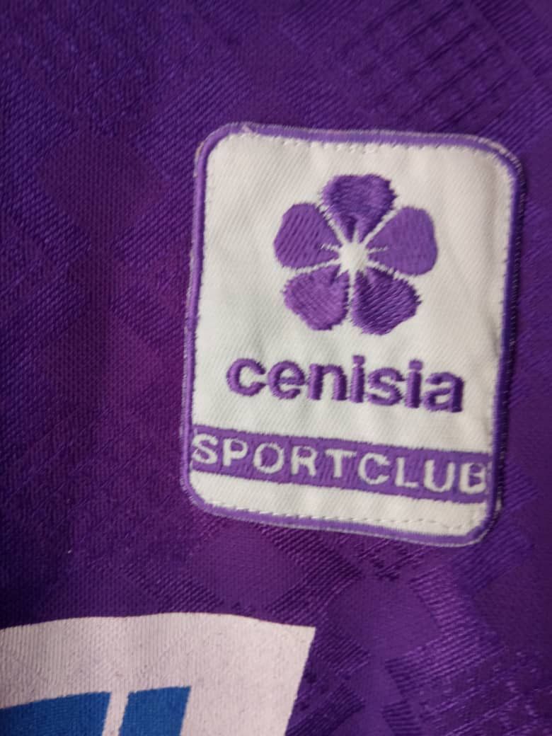 Vintage Rare Cenisia Calcio 90s ABM Match worn PEPSI Jersey Purple Size US L / EU 52-54 / 3 - 4 Thumbnail