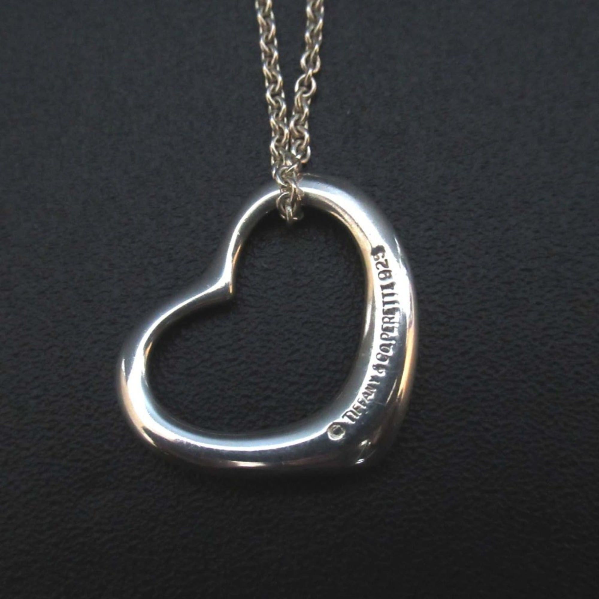 Tiffany & Co. Tiffany & Co. Elsa Peretti Open Heart Necklace Pendant in 925 SV Silver for Women Size ONE SIZE - 1 Thumbnail