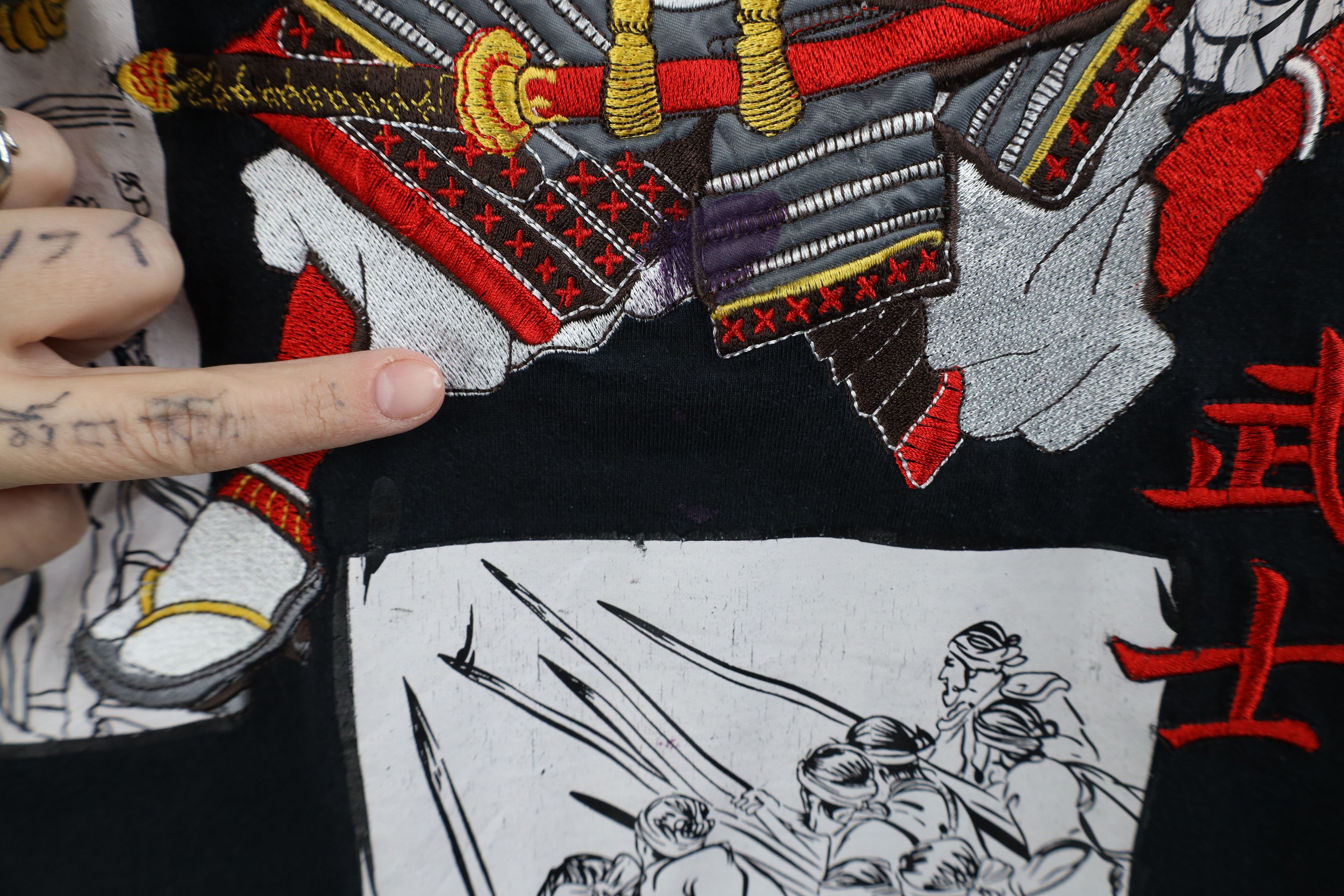 Vintage Vintage 90s Y2K Streetwear Japanese Samurai Warrior T-Shirt Size US XL / EU 56 / 4 - 7 Thumbnail
