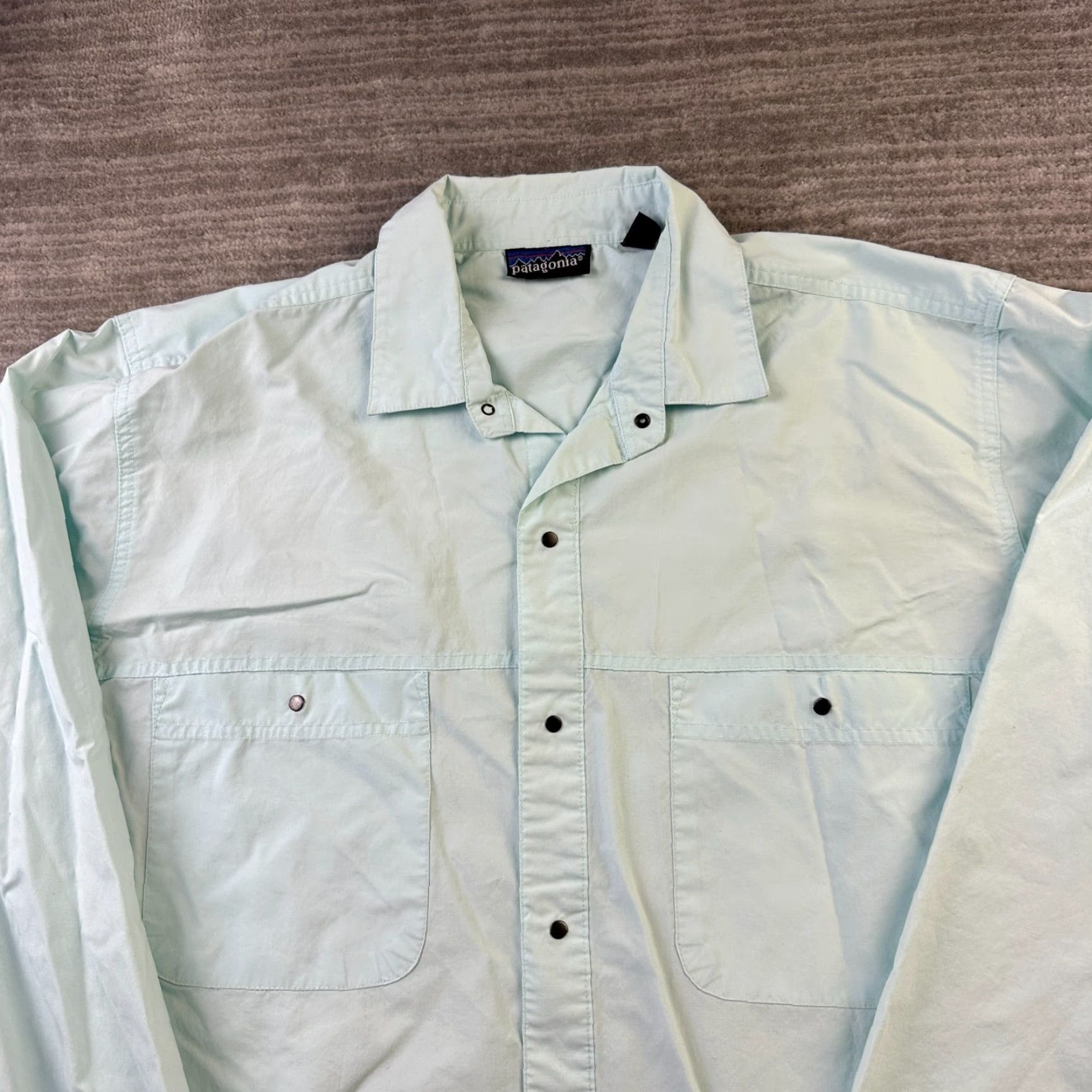 Patagonia VINTAGE Patagonia Shirt Mens Medium Blue Snap Utility Fishing Outdoor Size US M / EU 48-50 / 2 - 4 Thumbnail