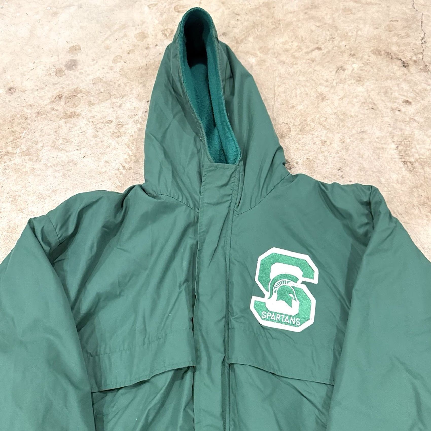 Chalk Line VINTAGE Chalk Line Michigan State University Puffer Jacket Mens XL TALON Zip Green 80s Jacket Mens XL Size US XL / EU 56 / 4 - 5 Thumbnail