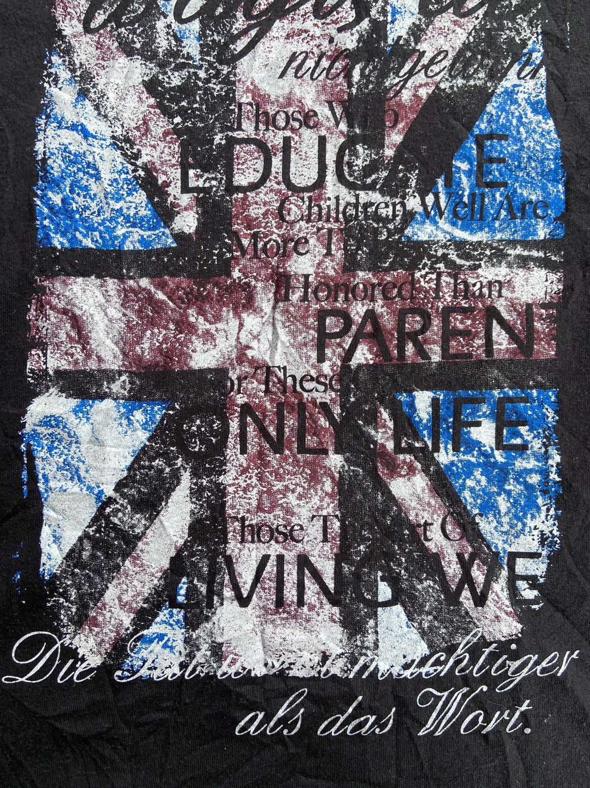 Japanese Brand DOUBLE LAYER VERRICHT WAGT DUTCH LANGUAGE LONG SLEEVE Size US S / EU 44-46 / 1 - 9 Thumbnail