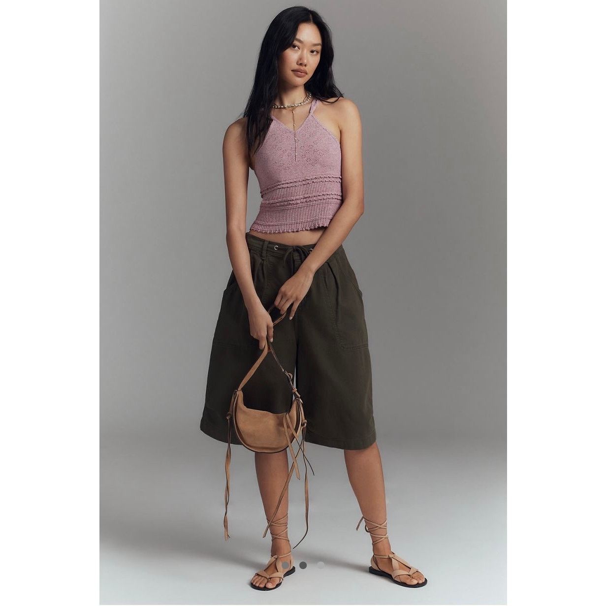 Anthropologie NWT Anthropologie Knit V-Neck Linen Blend Tank Top Size M / US 6-8 / IT 42-44 - 2 Thumbnail