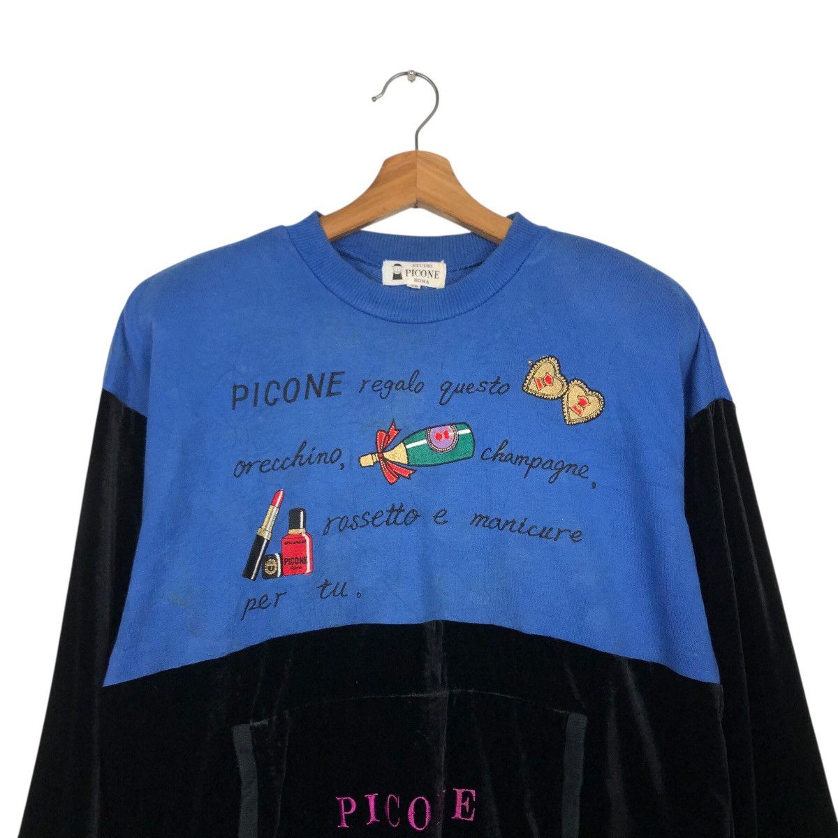 Japanese Brand 📌Vintage Sweatshirt Cropped Design Studio Picone Roma Size US M / EU 48-50 / 2 - 4 Thumbnail