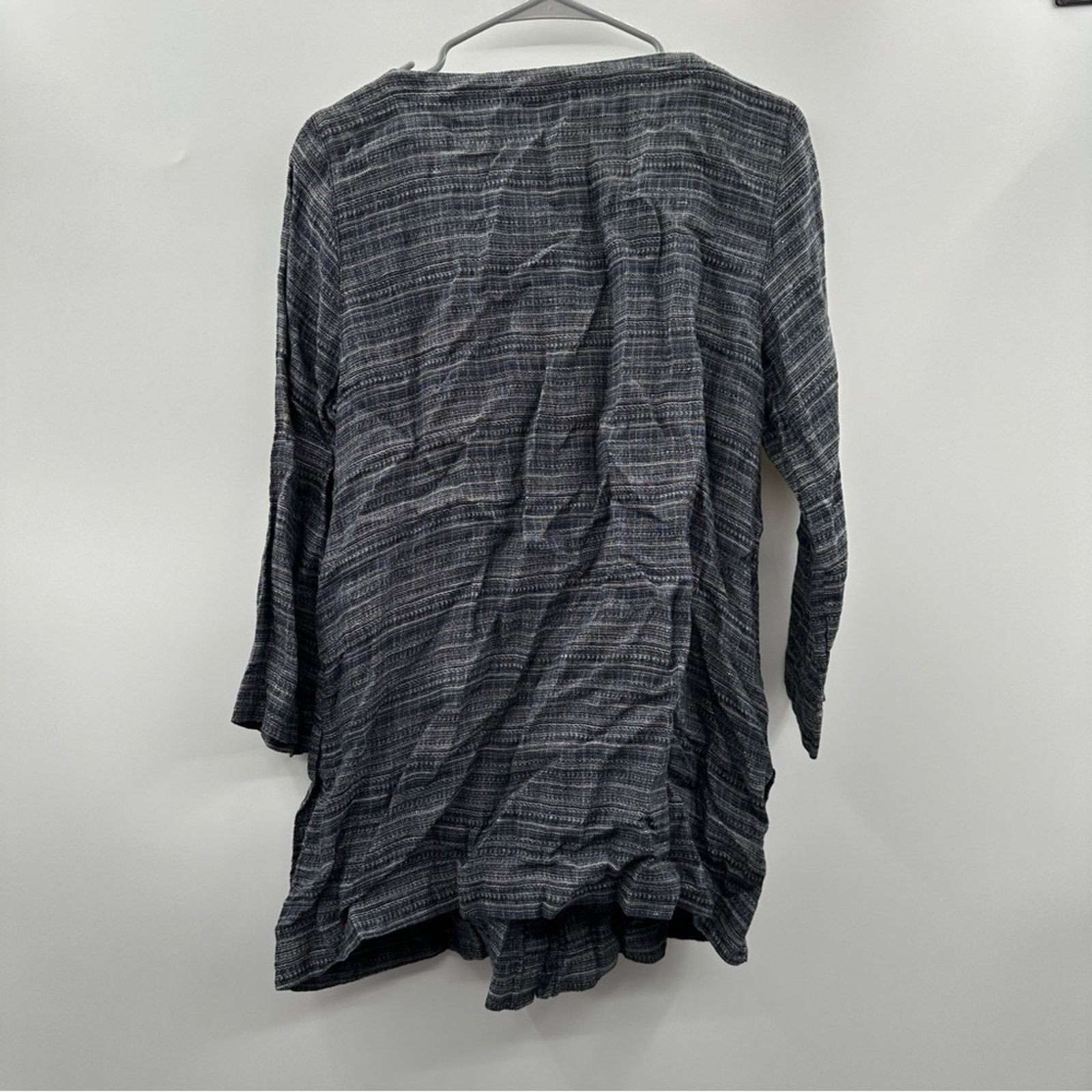 Eileen Fisher Eileen Fisher Coastline Organic Linen Button Down Tunic Top Size S / US 4 / IT 40 - 7 Thumbnail