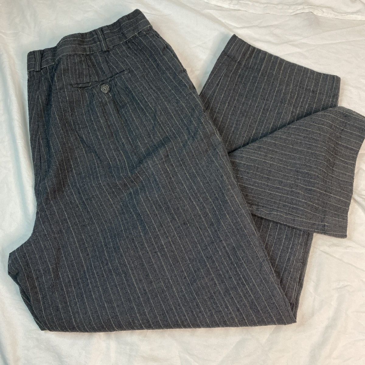 Talbots Talbots Gray Pinstripe Women's Dress Wool Pants Career Sz 18 Size 40" / US 18 - 1 Thumbnail
