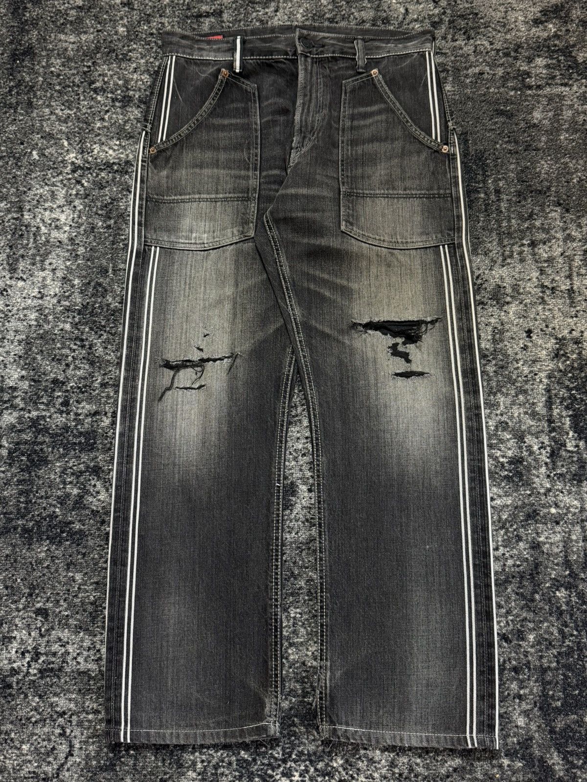 Edwin vintage Edwin Japan selvedge buckle belt denim jeans 1990s Size US 30 / EU 46 - 3 Thumbnail