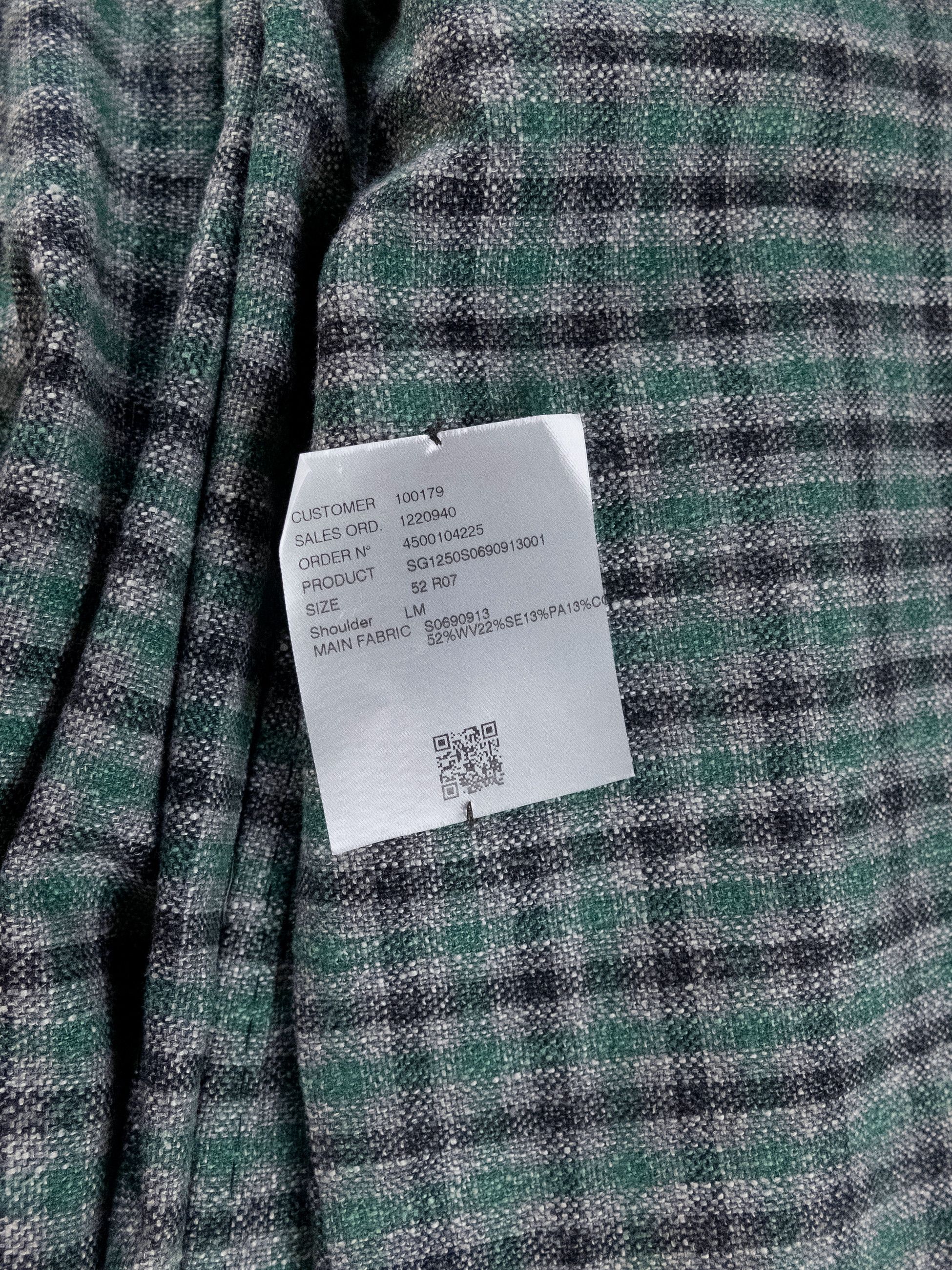 SARTORIO SARTORIO Napoli Kiton green gray plaid wool silk sportcoat Size 42R - 9 Thumbnail