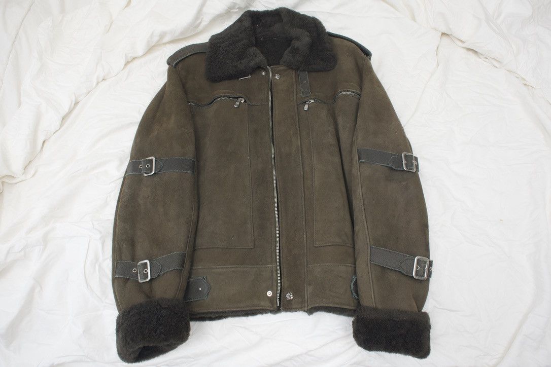 Versace Versace suede shearling bomber jacket Size US L / EU 52-54 / 3 - 1 Thumbnail