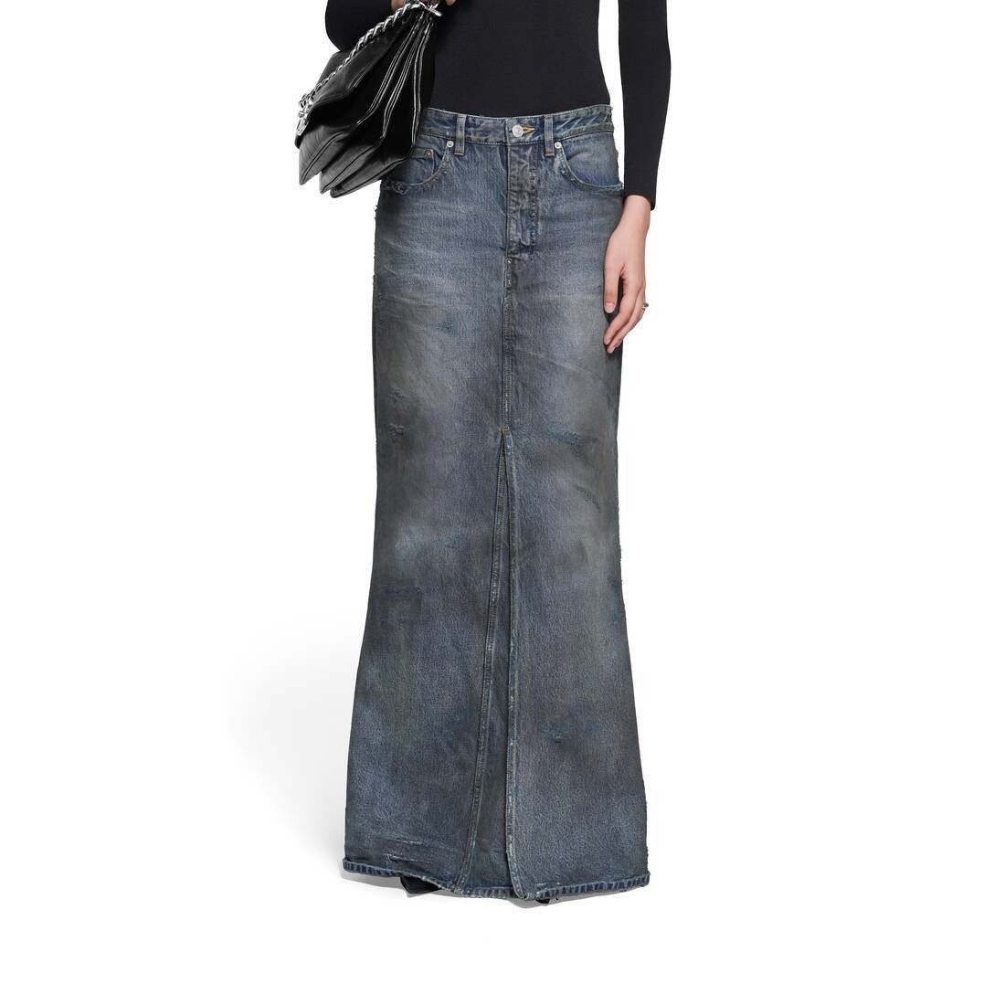 Balenciaga oc11z1025 Maxi Skirt in Blue Size 26" / US 2 / IT 38 - 5 Thumbnail