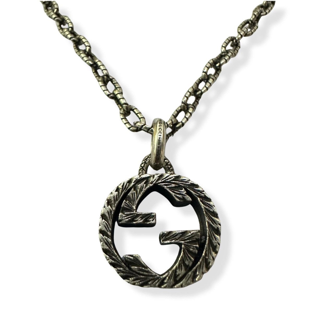 Gucci Gucci Vintage GG Laurel Sterling Silver Necklace 925 – 45cm Size ONE SIZE - 1 Thumbnail