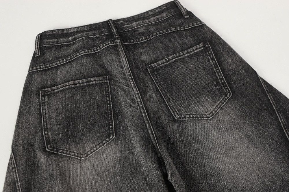 Vintage Punk-style distressed washed denim jeans for men Size US 32 / EU 48 - 5 Thumbnail