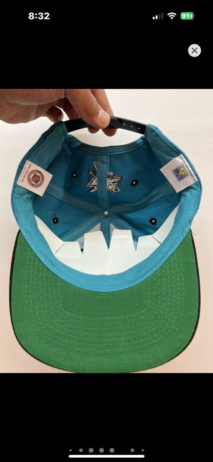NHL ***FINAL DROP***RARE 90s SAN JOSE SHARKS SCRIPT SNAPBACK O/S Size ONE SIZE - 8 Thumbnail