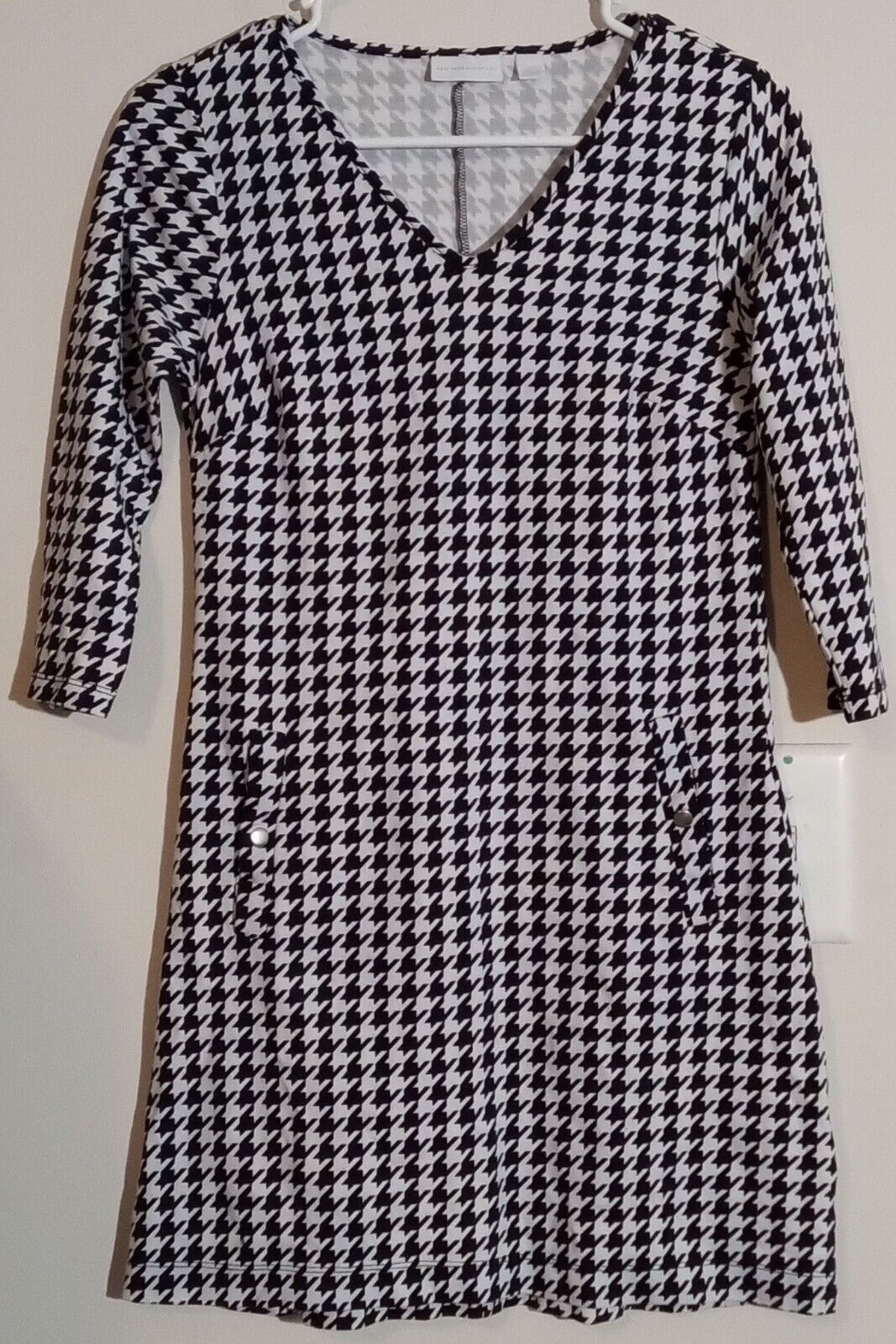Other New York & Company 3/4 Sleeve Houndstooth Dress Side X-Small Size XS / US 0-2 / IT 36-38 - 1 Thumbnail