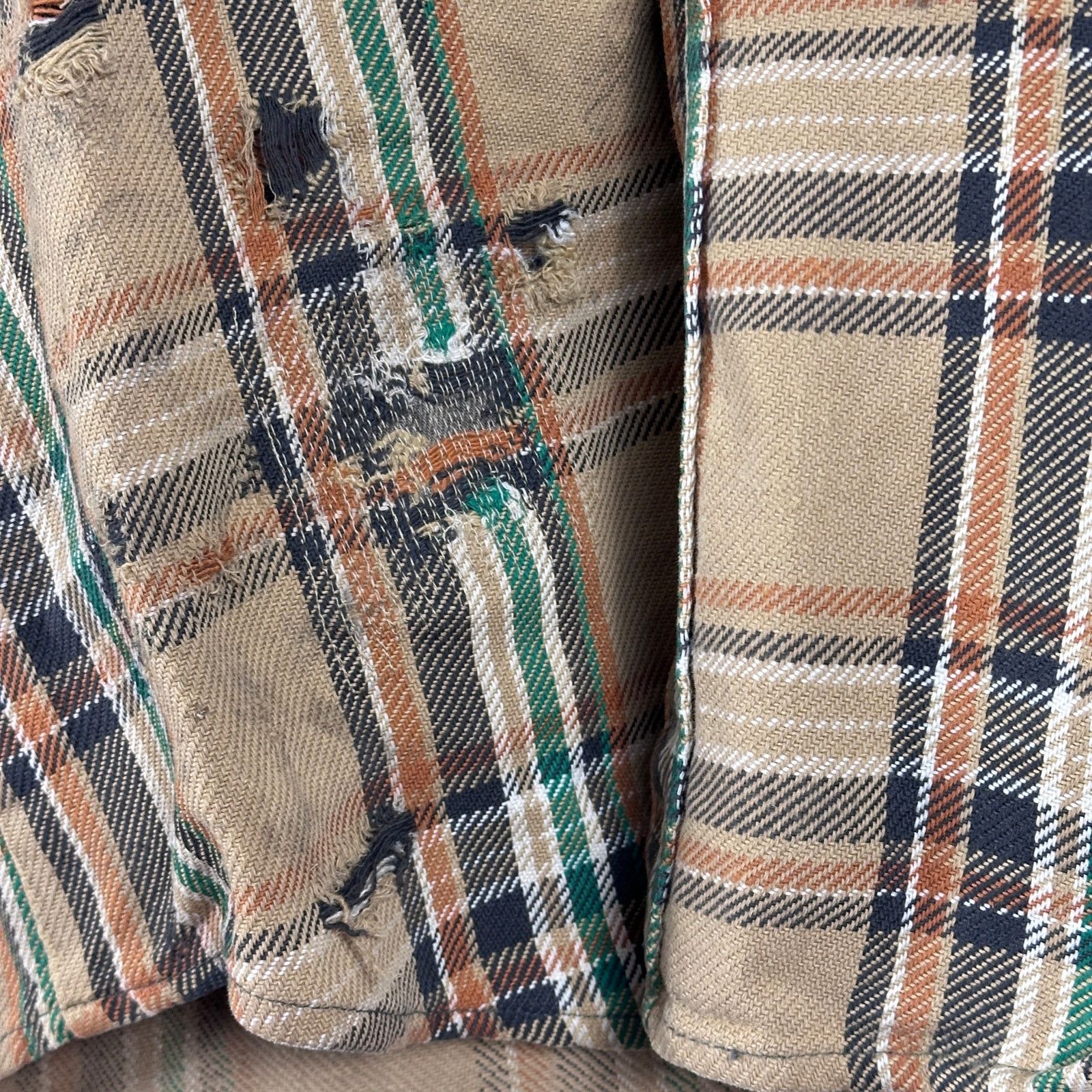 Sears Vintage Boro Repaired & Distressed Flannel Size US L / EU 52-54 / 3 - 5 Thumbnail