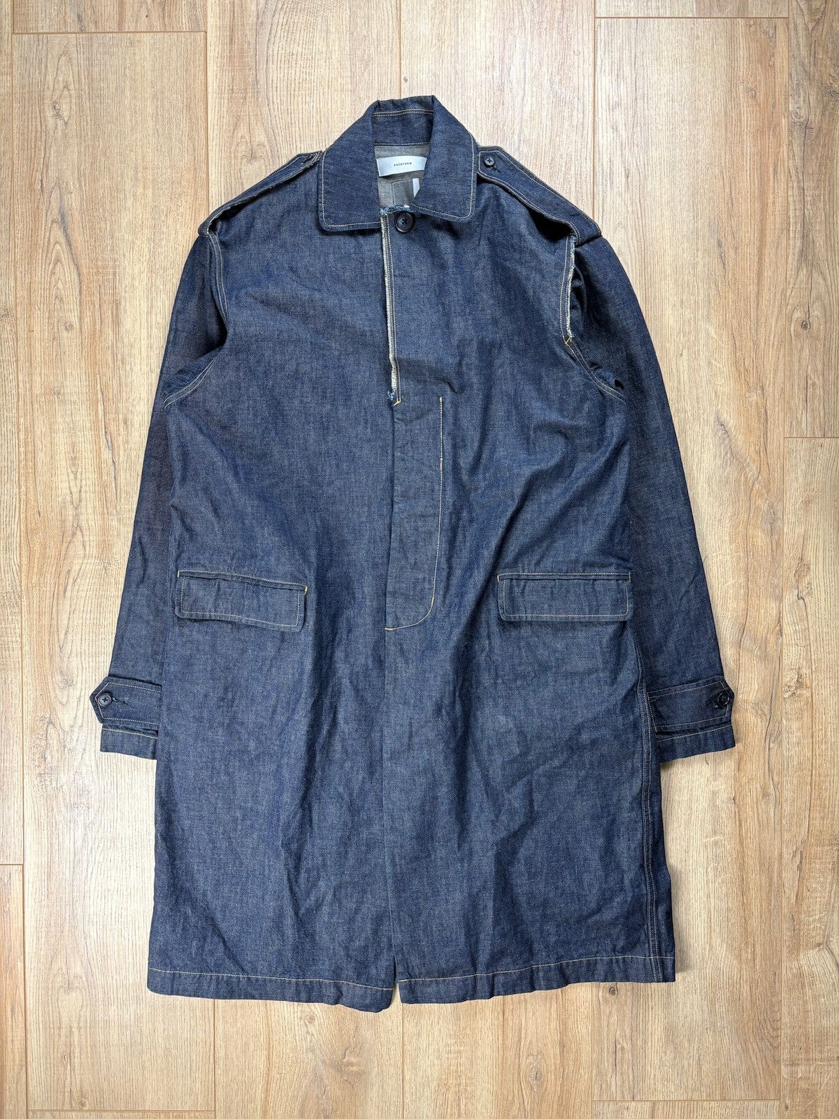 Facetasm Facetasm Denim Layered Long Coat Size US L / EU 52-54 / 3 - 12 Thumbnail