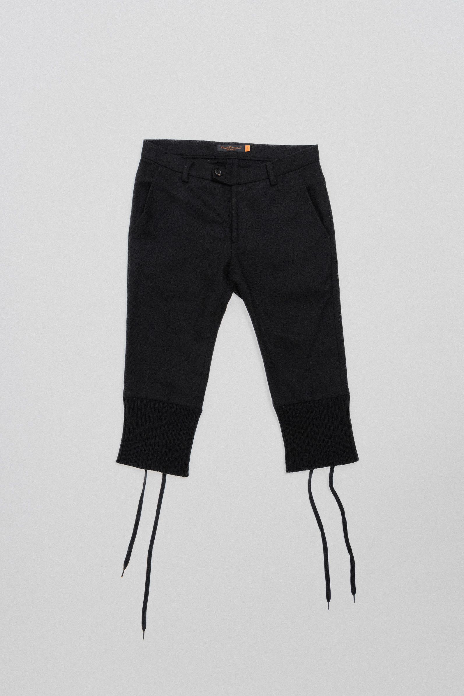 Undercover FW07 "Knit" Wool cropped pants with back lacings Size 28" / US 6 / IT 42 - 2 Thumbnail