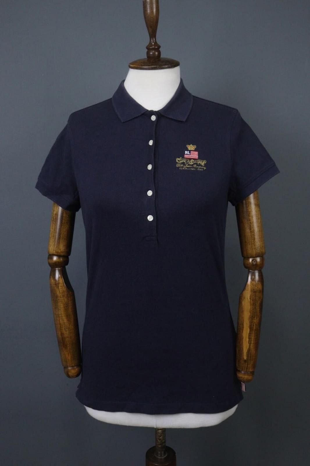 Polo Ralph Lauren Polo Ralph Lauren Navy Cotton Popover Polo Shirt Size M Size US M / EU 48-50 / 2 - 1 Thumbnail