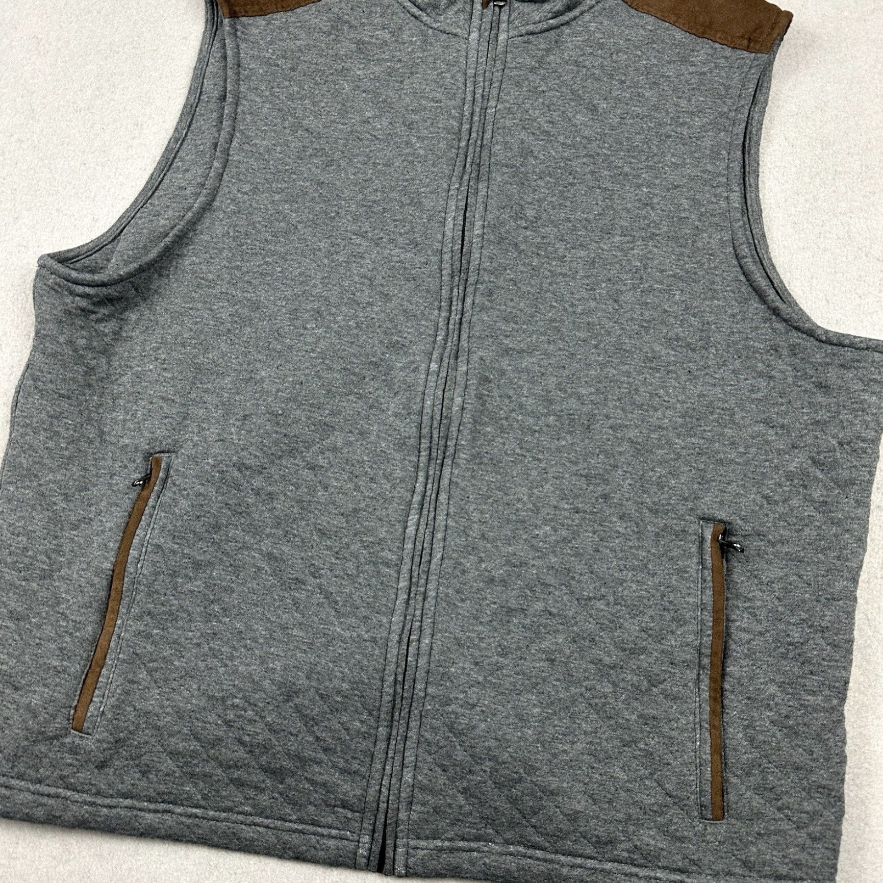 Bonobos Bonobos Vest Men Large Gray Full Zip Quilted Pockets Logo Size US L / EU 52-54 / 3 - 3 Thumbnail