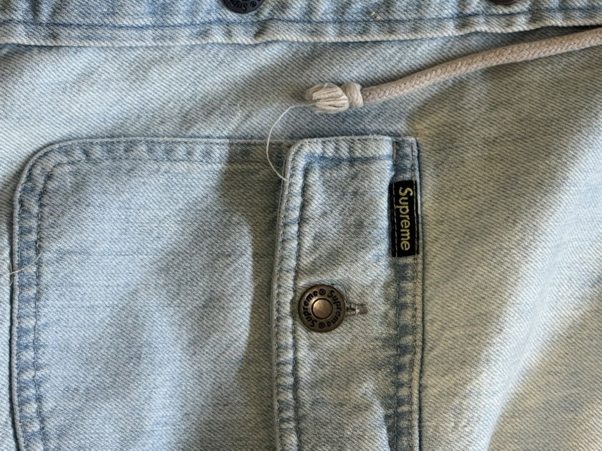 Supreme Supreme Fleece Hooded Denim Shirt Size US S / EU 44-46 / 1 - 4 Thumbnail